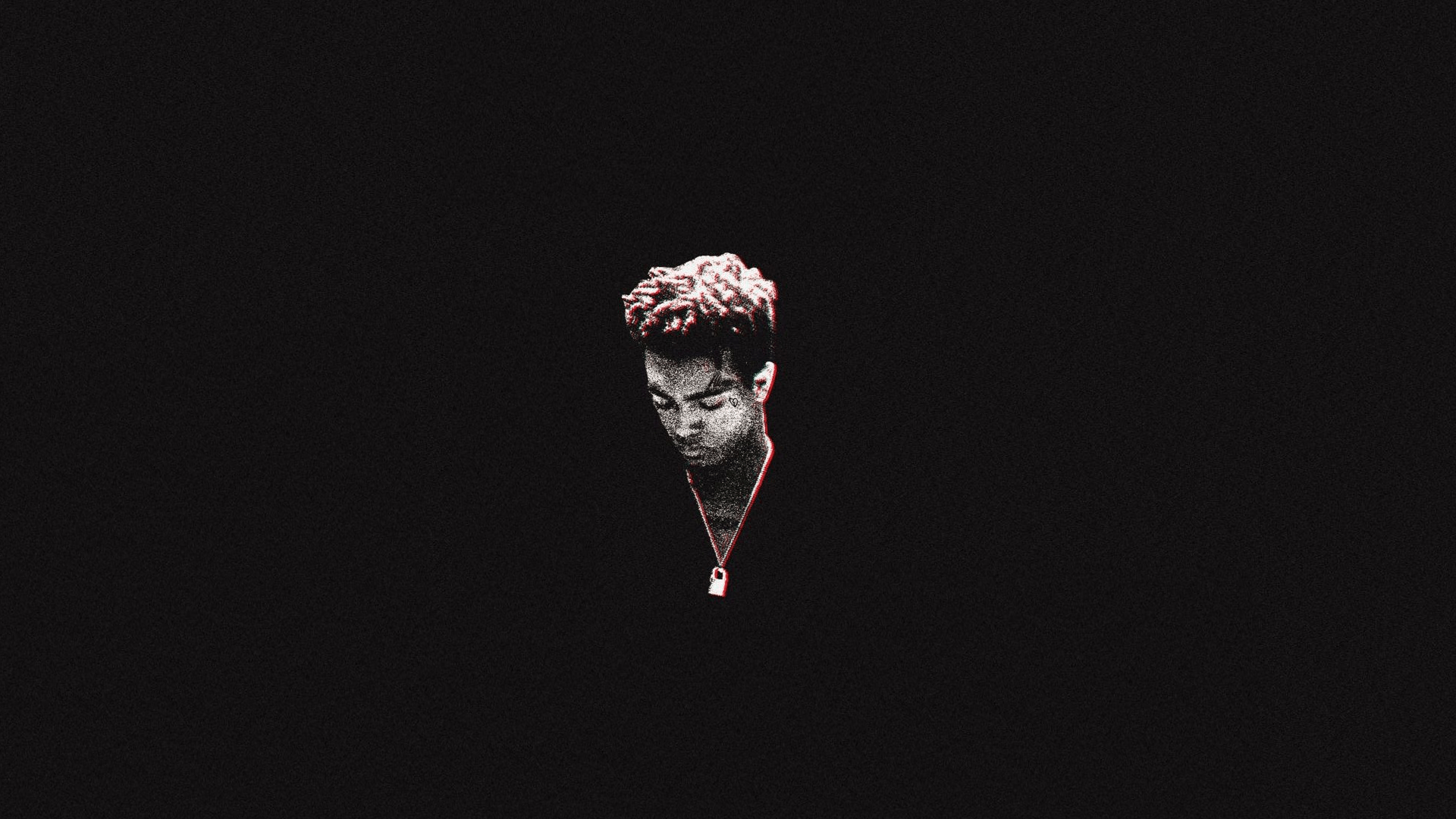 Volto XXXTentacion su nero, 1920x1080 Full HD, Desktop