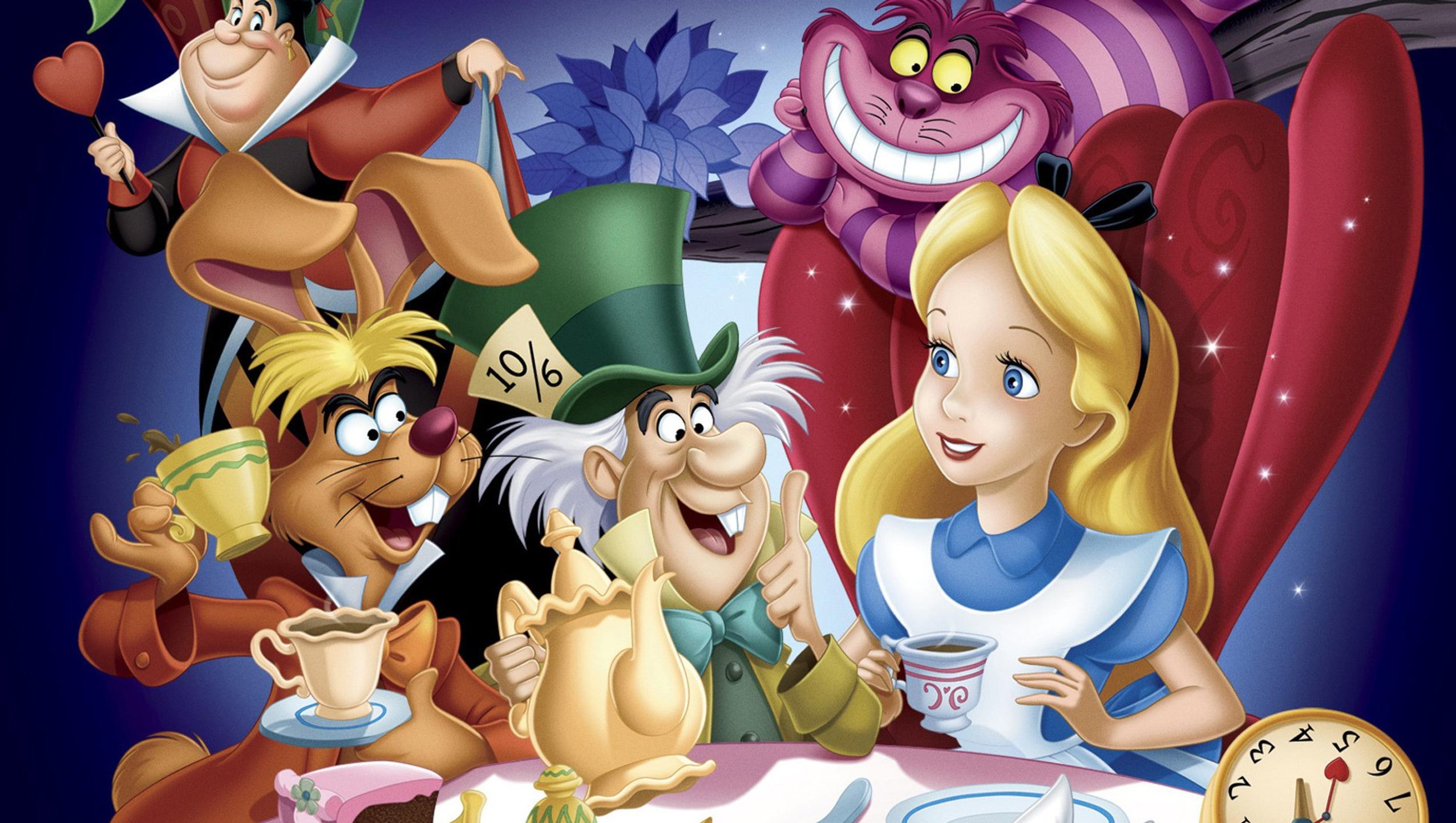 Alice te matto Cappellaio Stregatto Disney, 2552x1442 2K, iMac