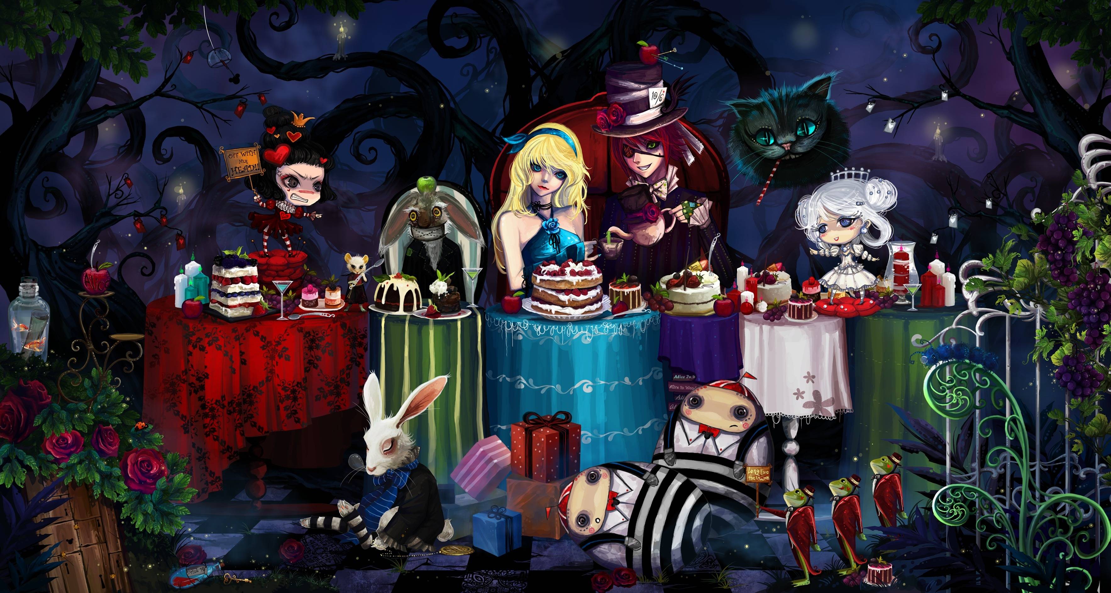 te matto stile pop dark chibi, 3534x1887 2K, PC