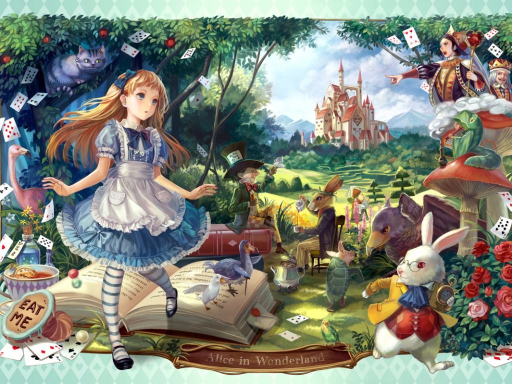 Alice anime bosco castello coniglio, 1024x768 HD, Desktop