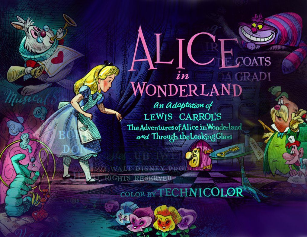 locandina classica Alice in Wonderland Disney, 1017x786 HD, PC
