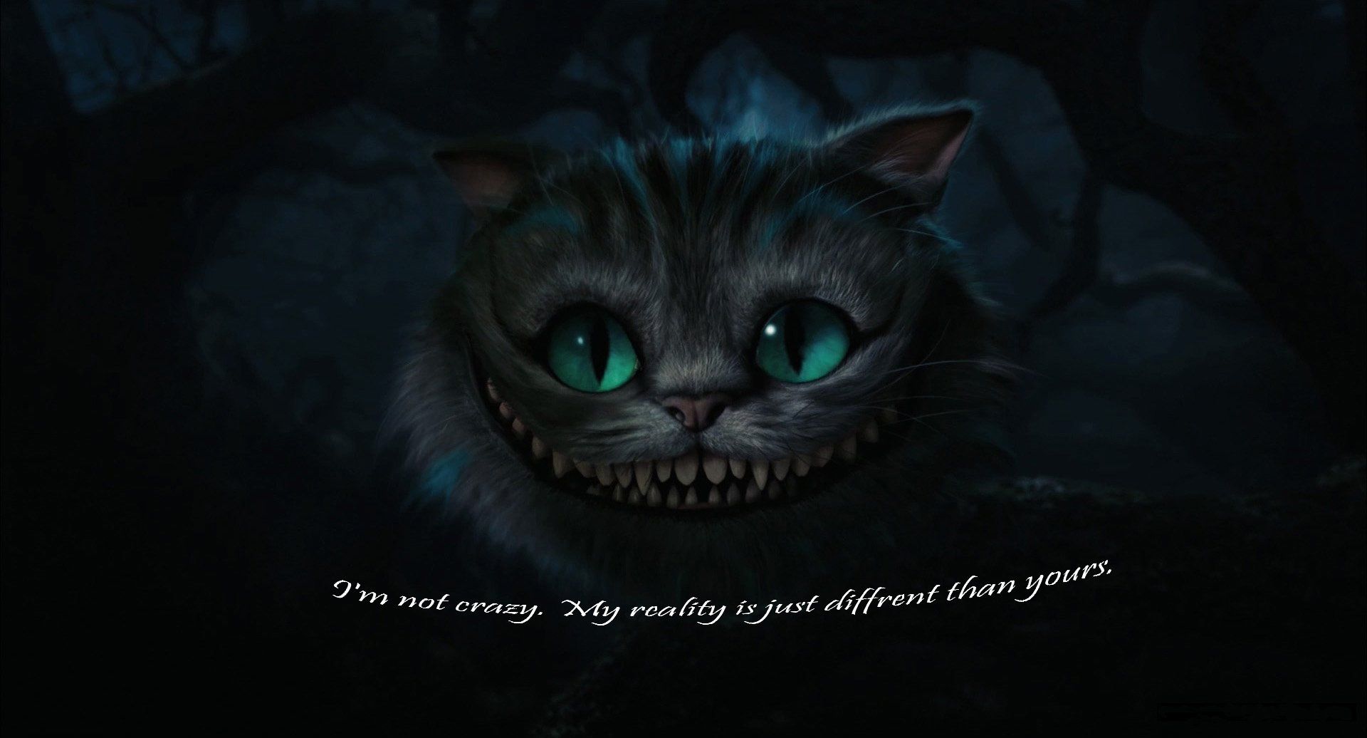 Stregatto occhi verdi citazione film Burton, 1920x1036 Full HD 1080p, Desktop