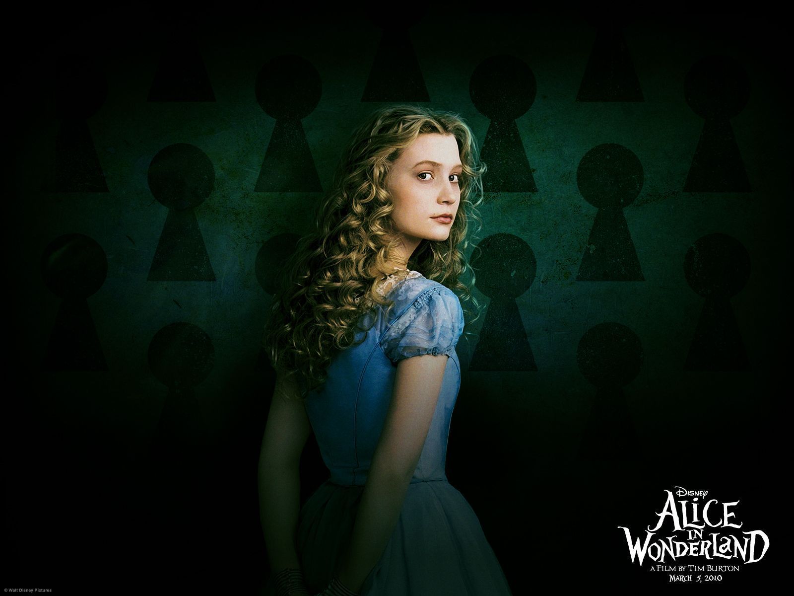 Alice Mia Wasikowska ritratto film Burton, 1600x1200 900p, PC