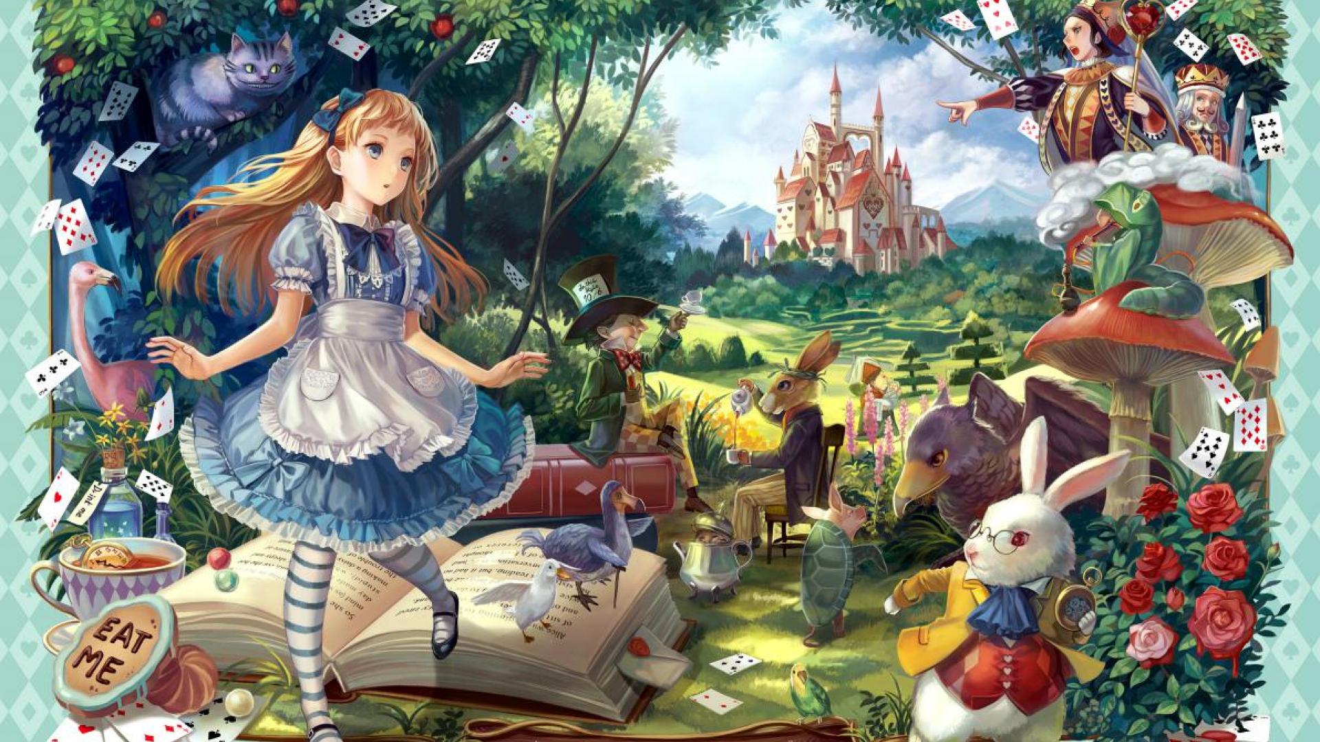 Alice anime cartoline castello coniglio, 1920x1080 Full HD 1080p, Desktop