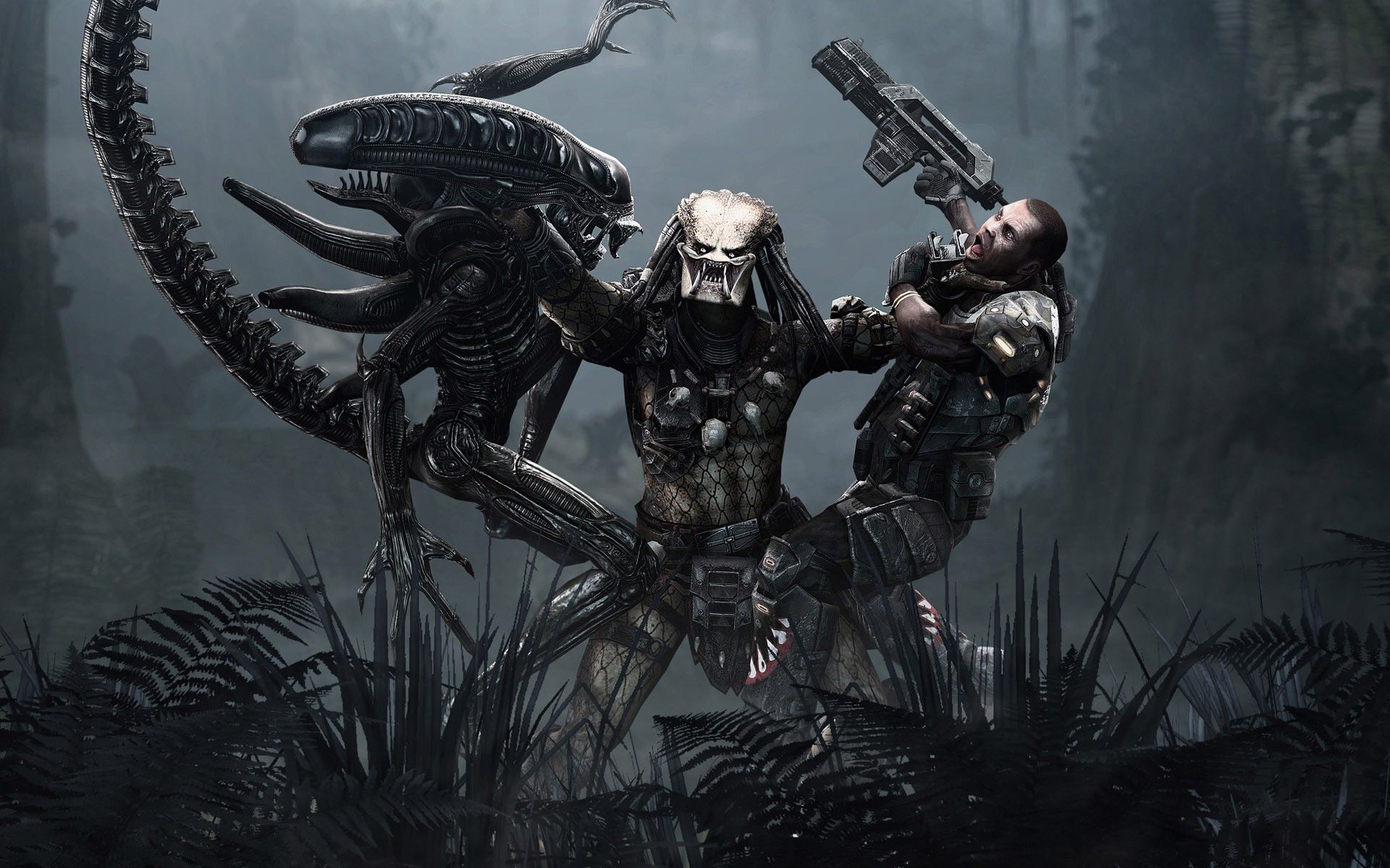 Alien contro Predator battaglia, 1920x1200 Full HD+ WUXGA, Desktop