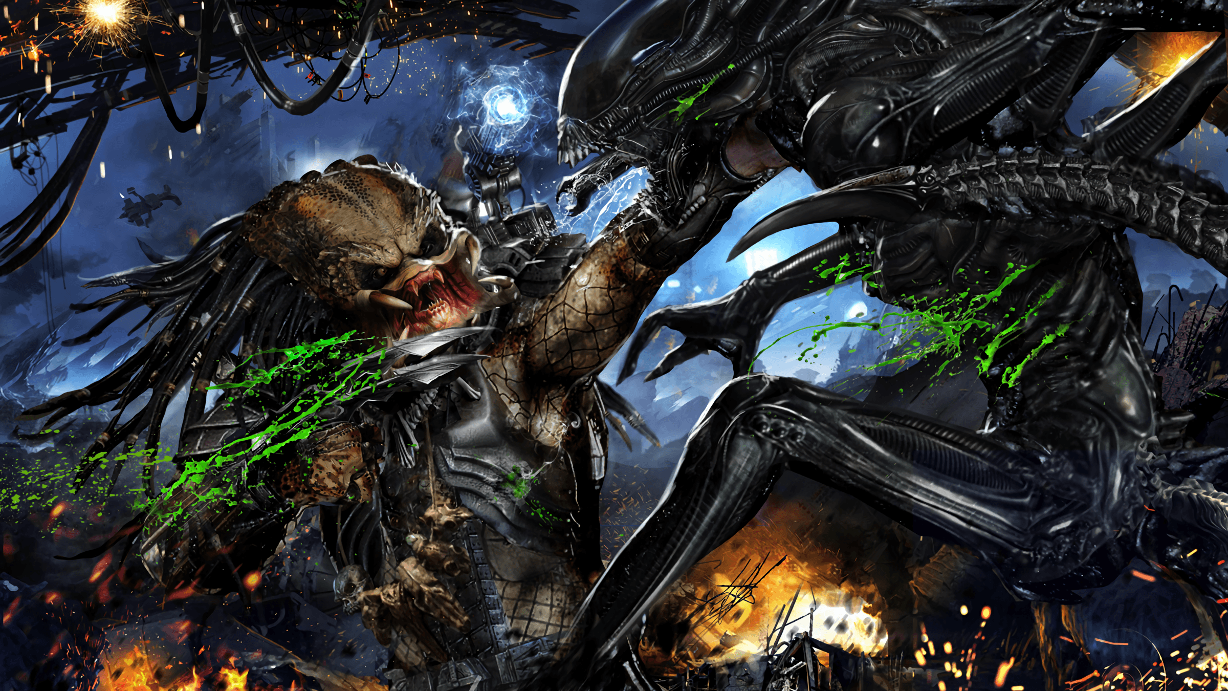 Predator con lame e maschera, 1920x1200 Full HD+, Desktop