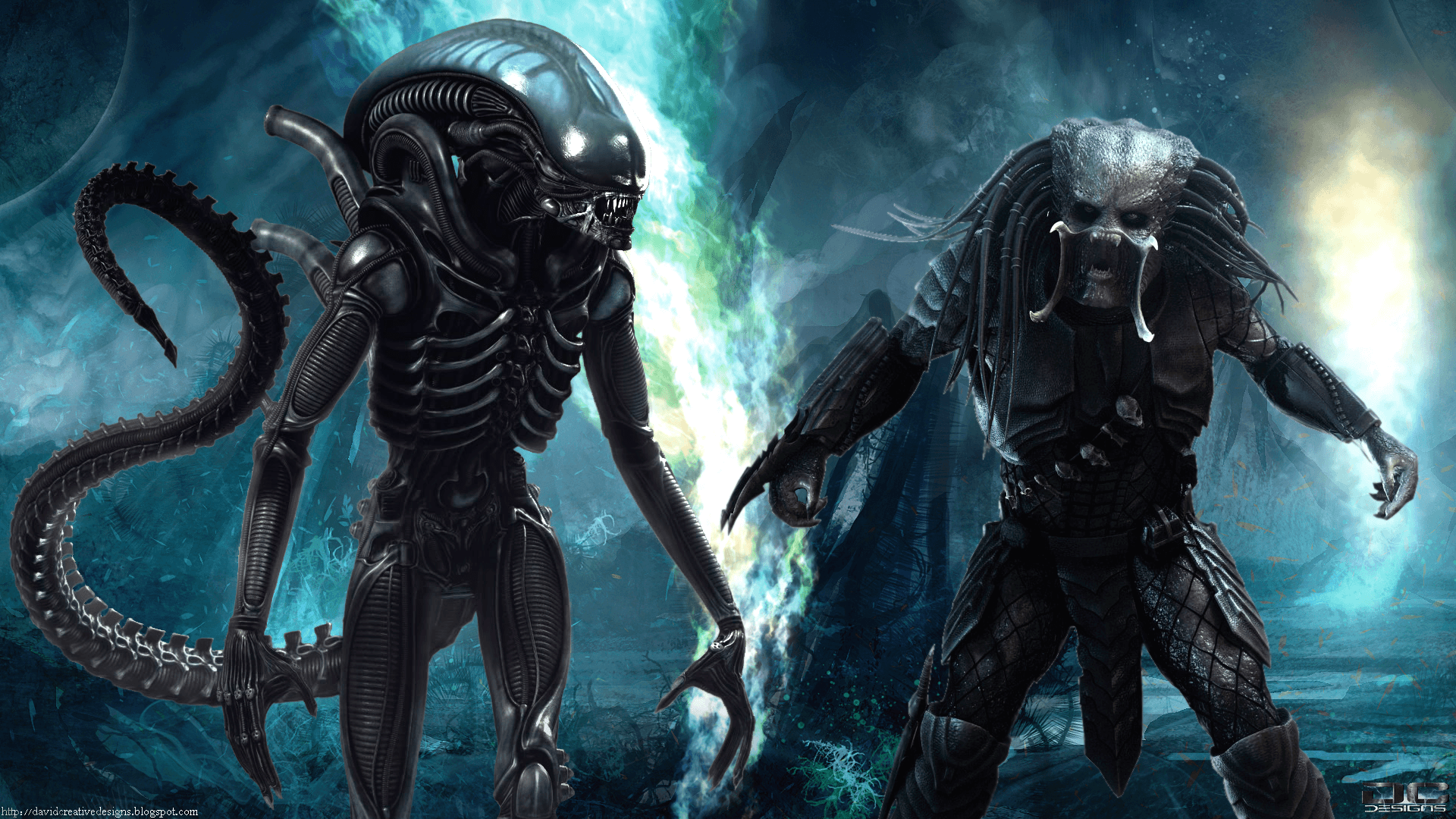 Alien e Predator faccia a faccia, 1920x1080 1080p, PC