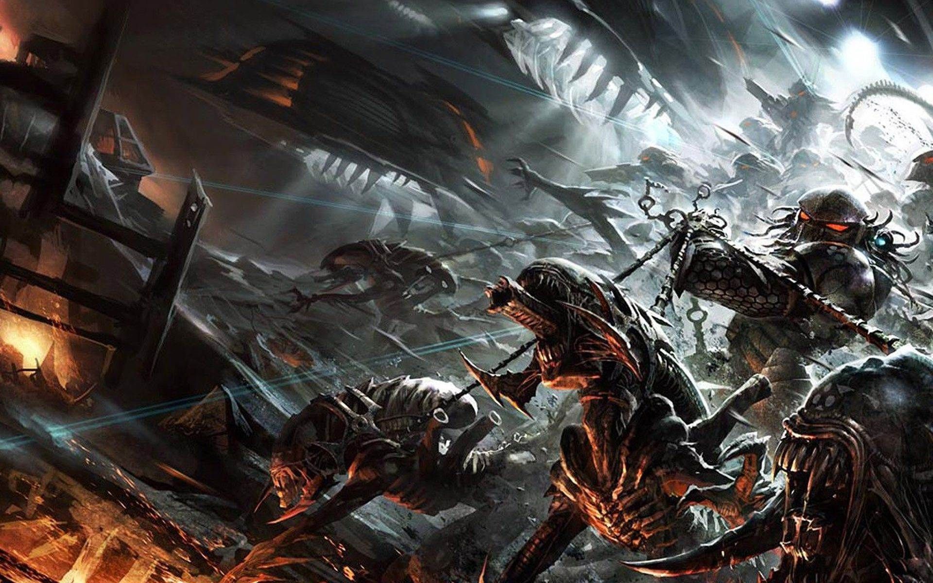 Alien vs Predator battaglia, 1920x1200 WUXGA, PC Desktop