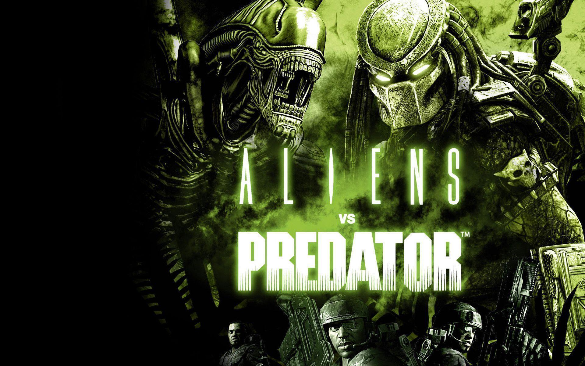 Aliens vs Predator poster verde, 1920x1200 WUXGA, Laptop