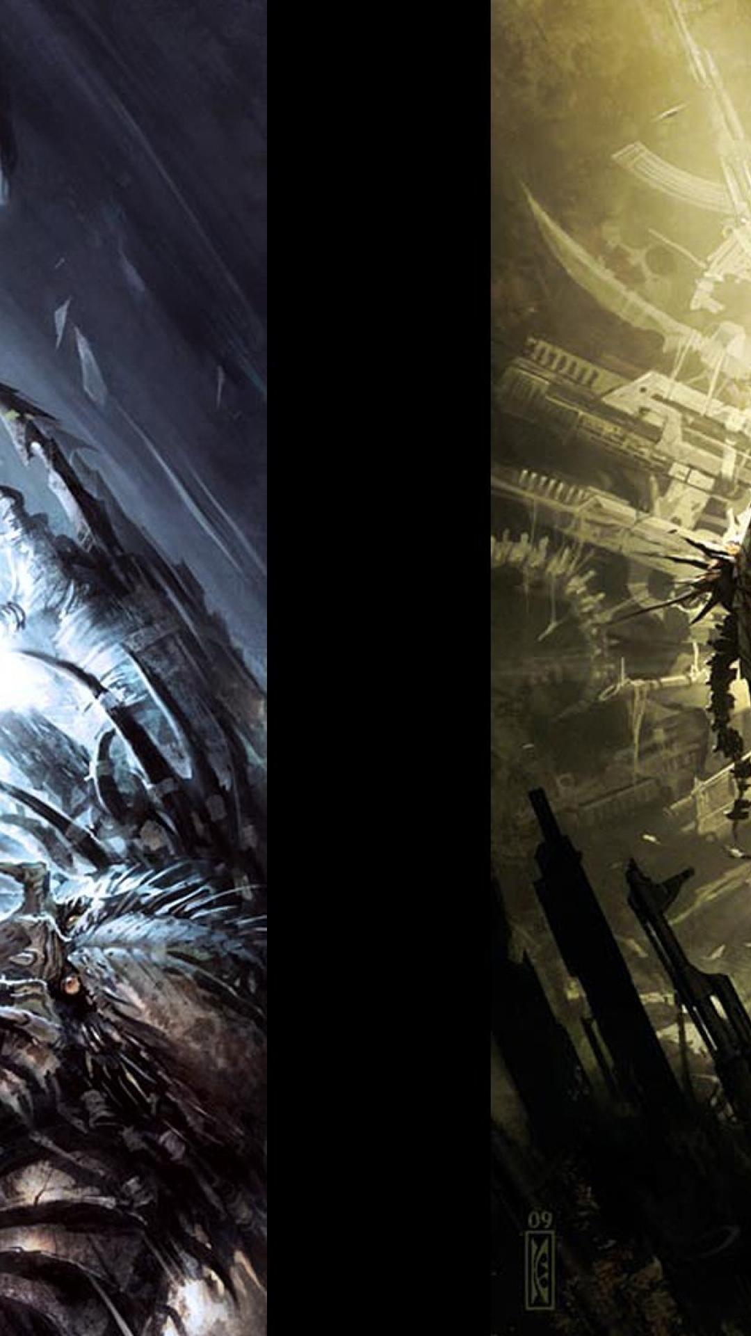 Alien vs Predator diviso, 1080x1920 Full HD Verticale, iPhone
