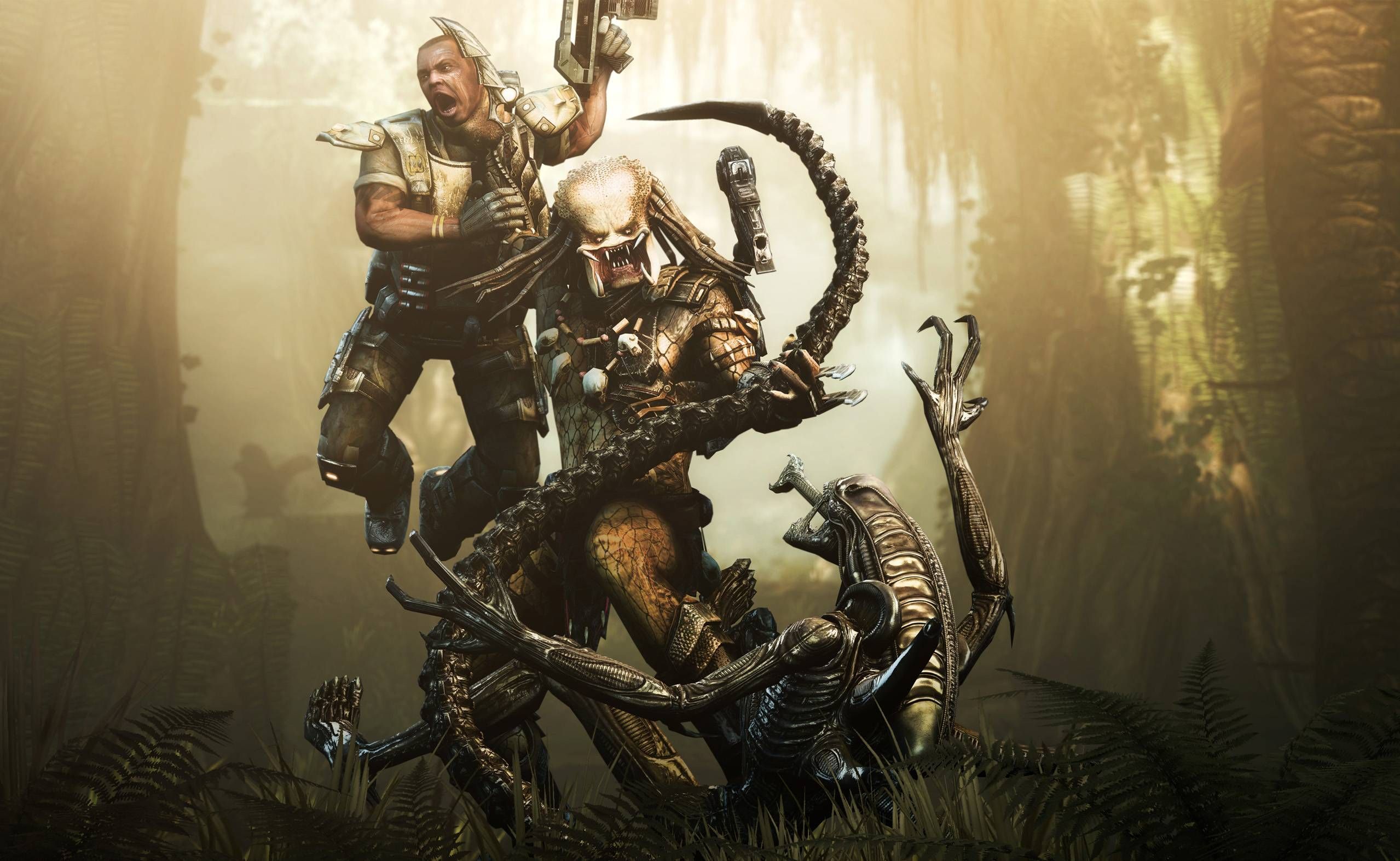 Alien vs Predator battaglia, 2558x1573 alta risoluzione, PC