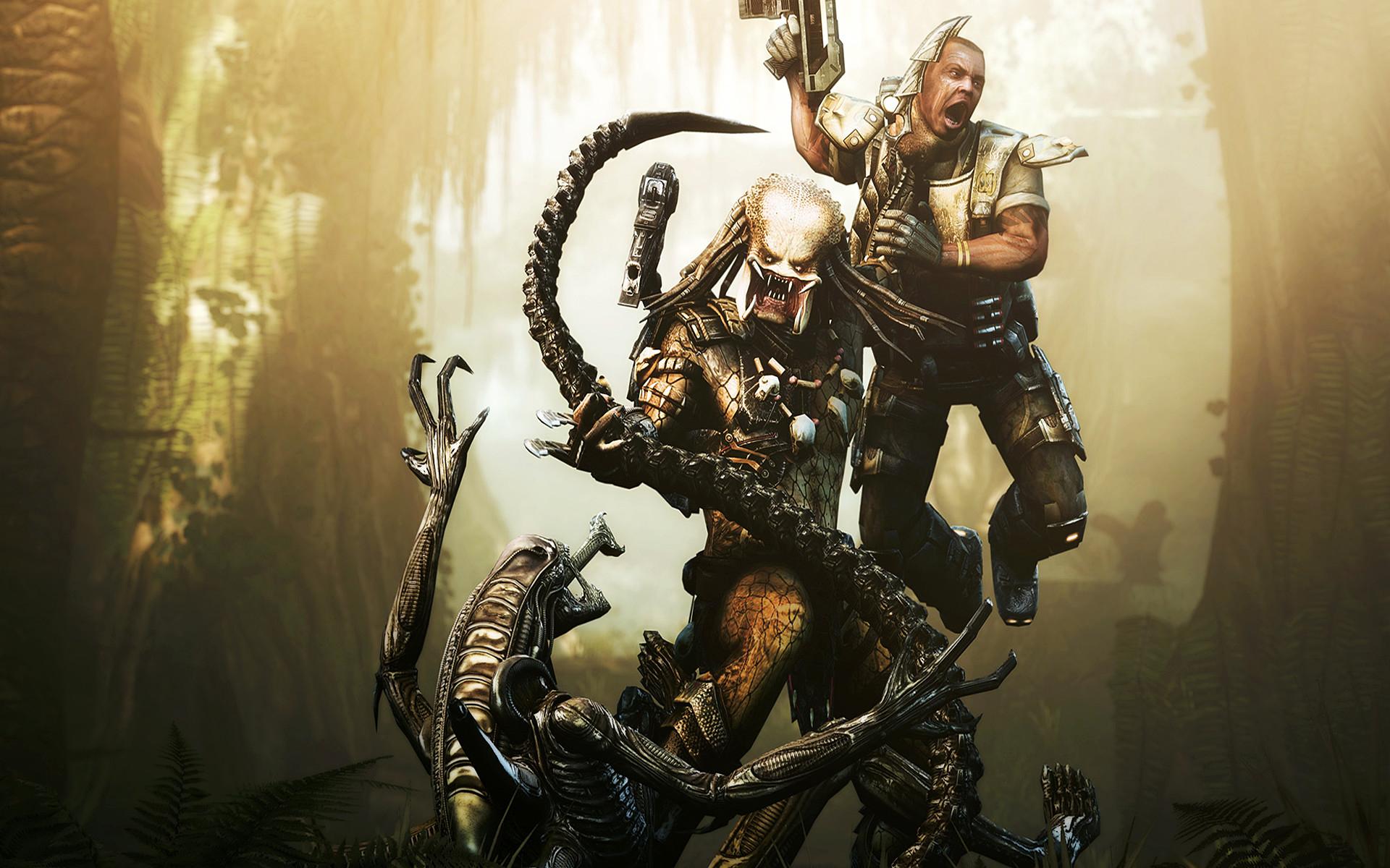 Alien vs Predator scena giungla, 1920x1200 Full HD+ WUXGA, PC Desktop