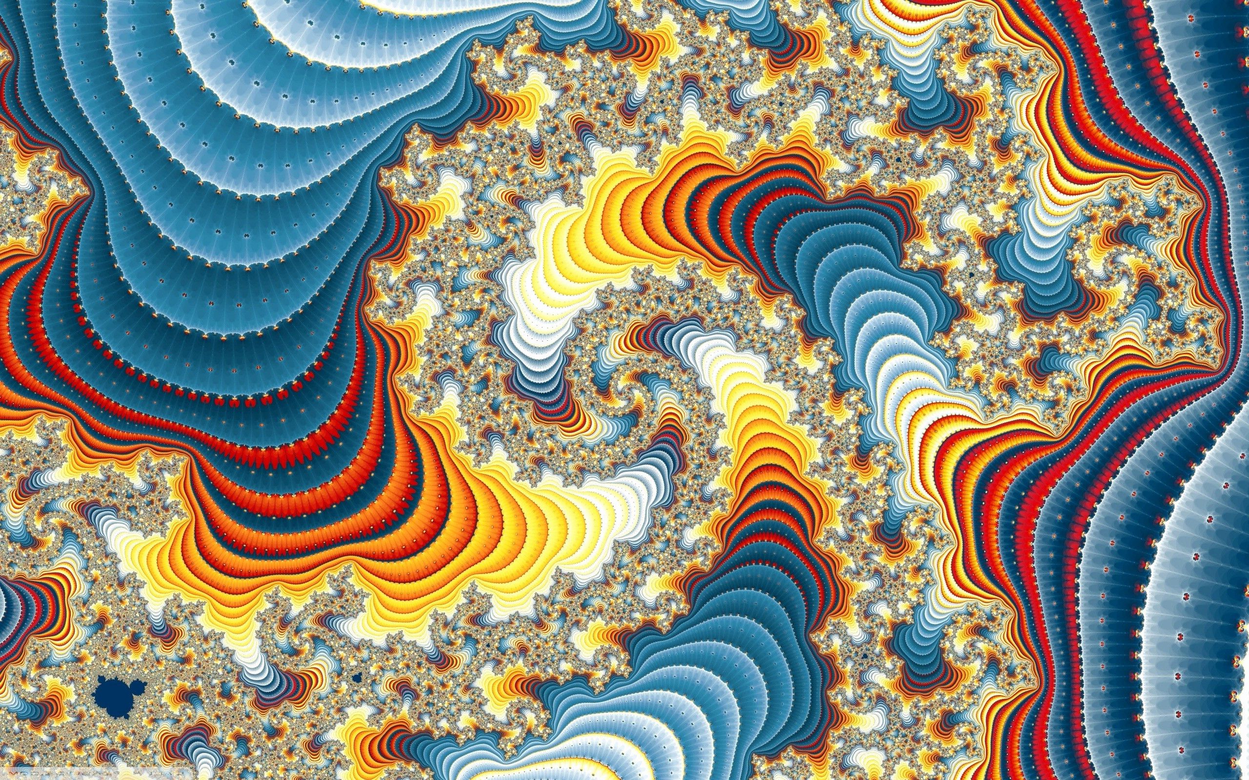 Frattale spirale psichedelica colorata, 2560x1600 2K, Desktop