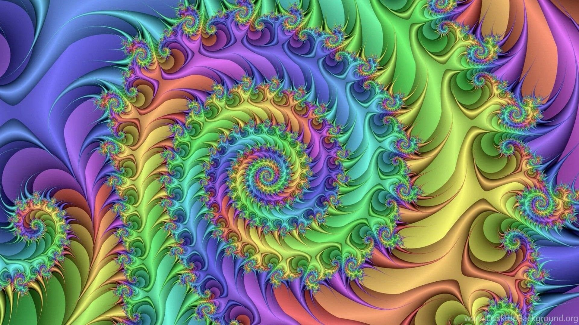 Spirale frattale psichedelica colorata, 1920x1080 Full HD 1080p, Laptop