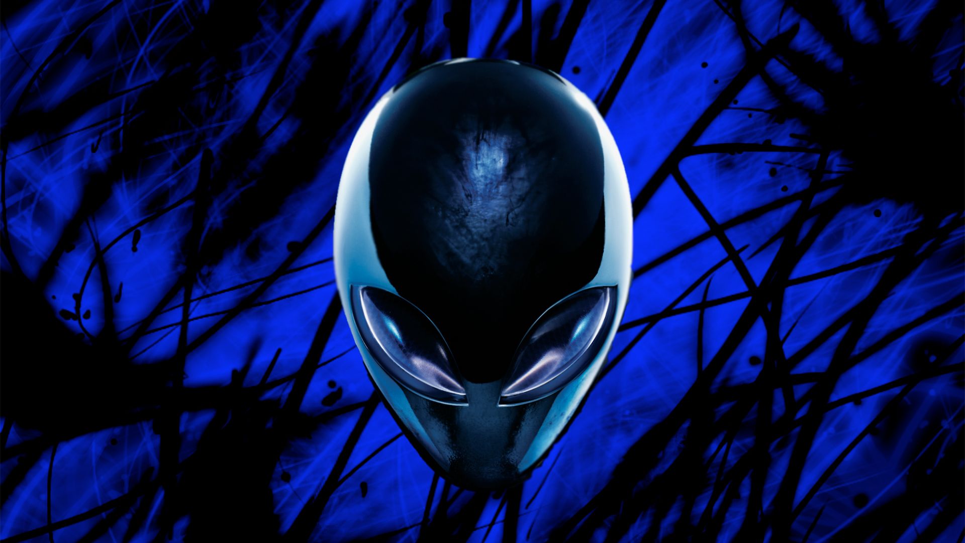 Logo Alienware testa blu, computer gaming, 1920x1080 1080p, Laptop