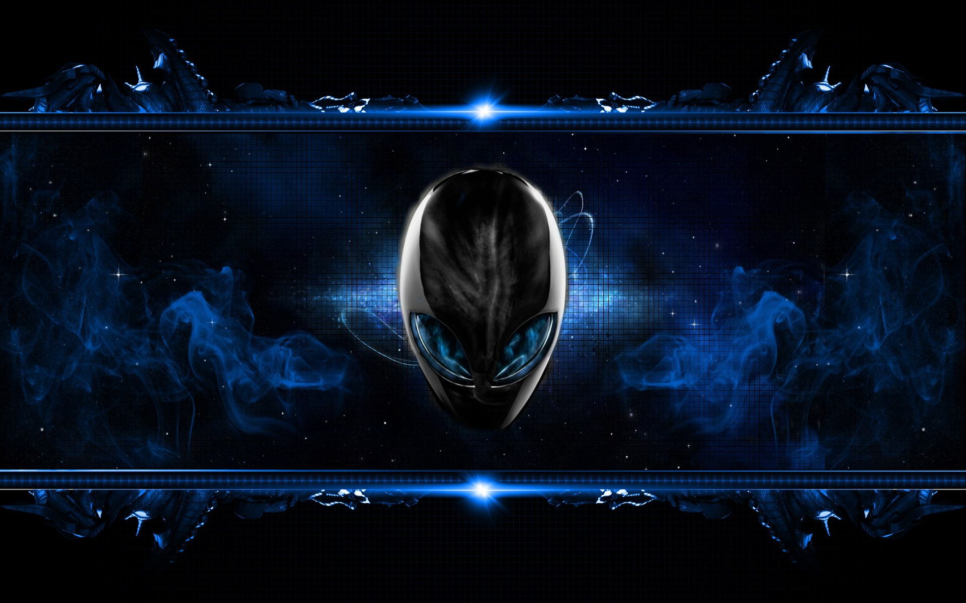 Logo Alienware testa alieno blu, 1920x1200 WUXGA, PC Desktop