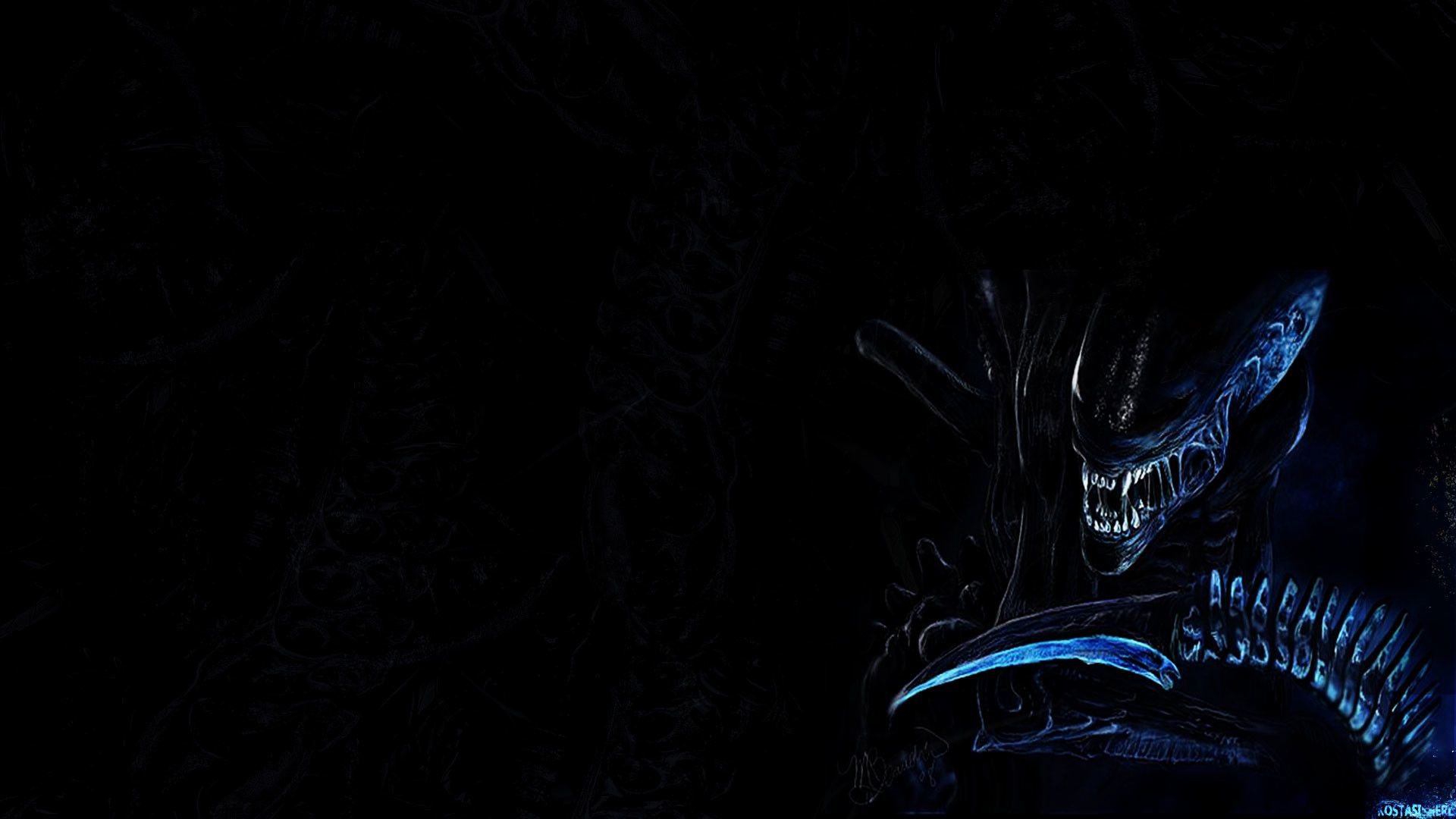 Alieno xenomorfo in ombra, 1920x1080 Full HD 1080p, PC Desktop