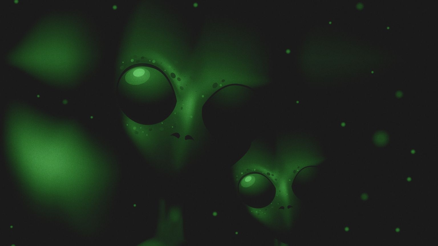 Alieni verdi occhi grandi, 1536x864 HD, Desktop