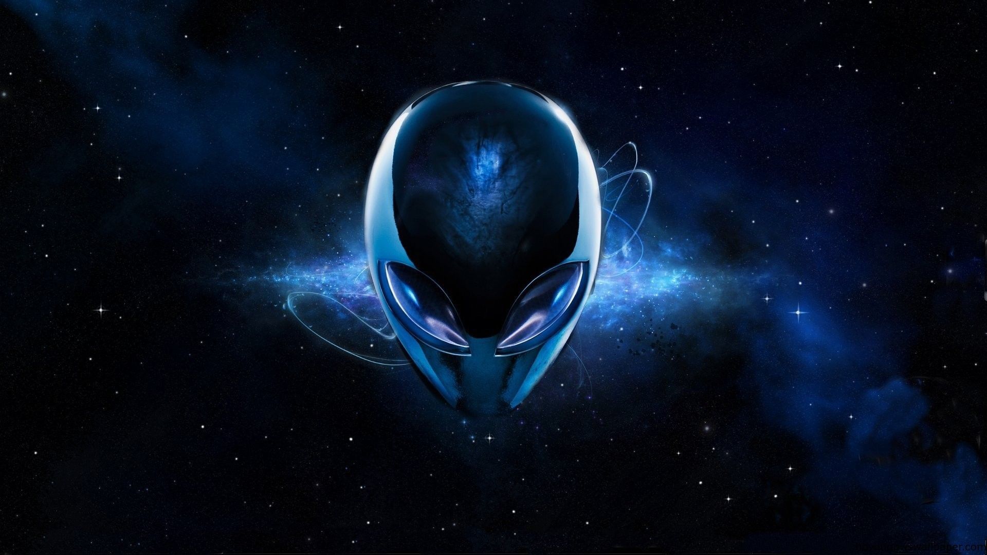 Logo Alienware testa aliena blu, computer gaming, 1920x1080 Full HD 1080p, Laptop