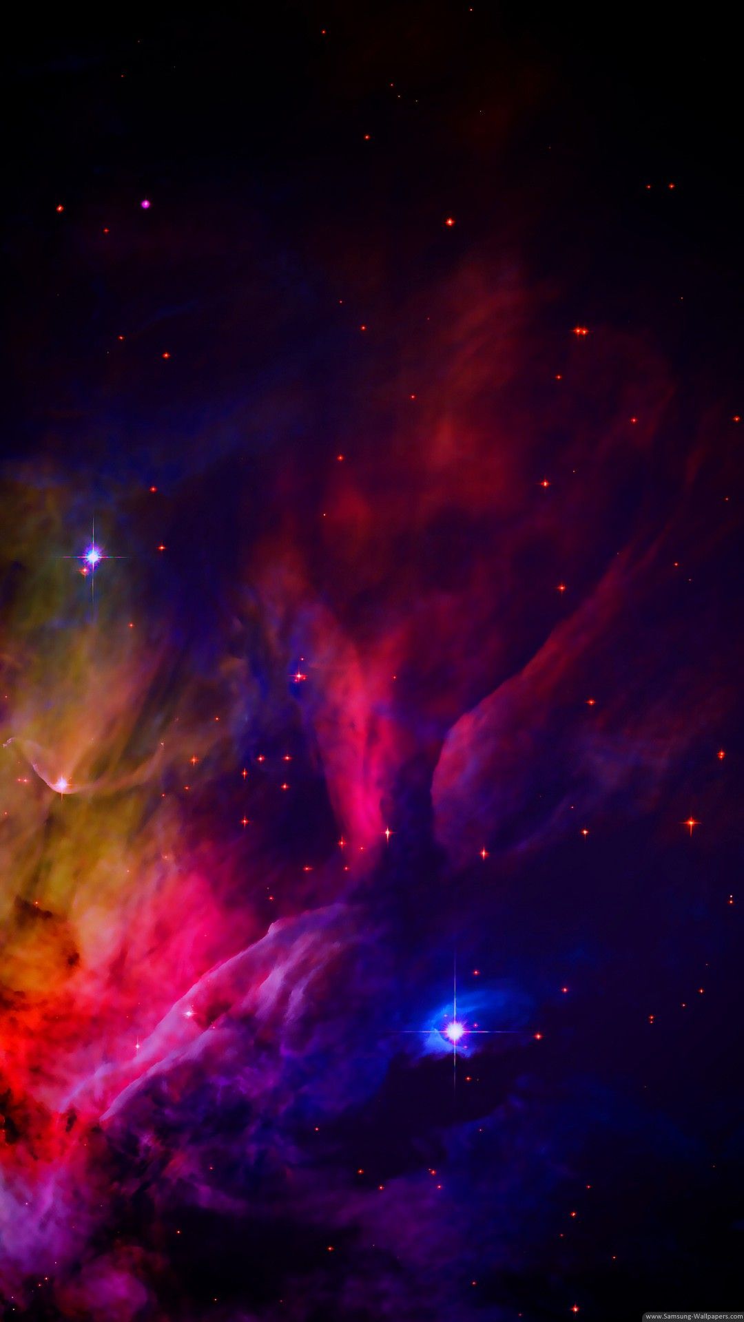 Nebulosa colorata nello spazio, 1080x1920 Full HD Verticale, iPhone