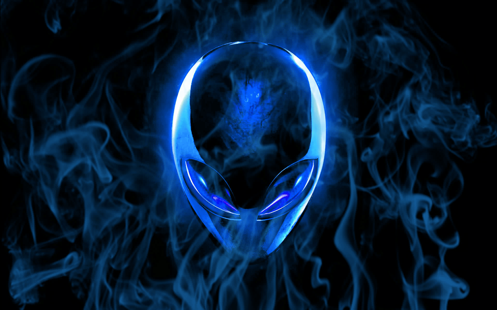 Logo Alienware testa aliena blu, 1600x1000 HD, ROG Asus Laptop
