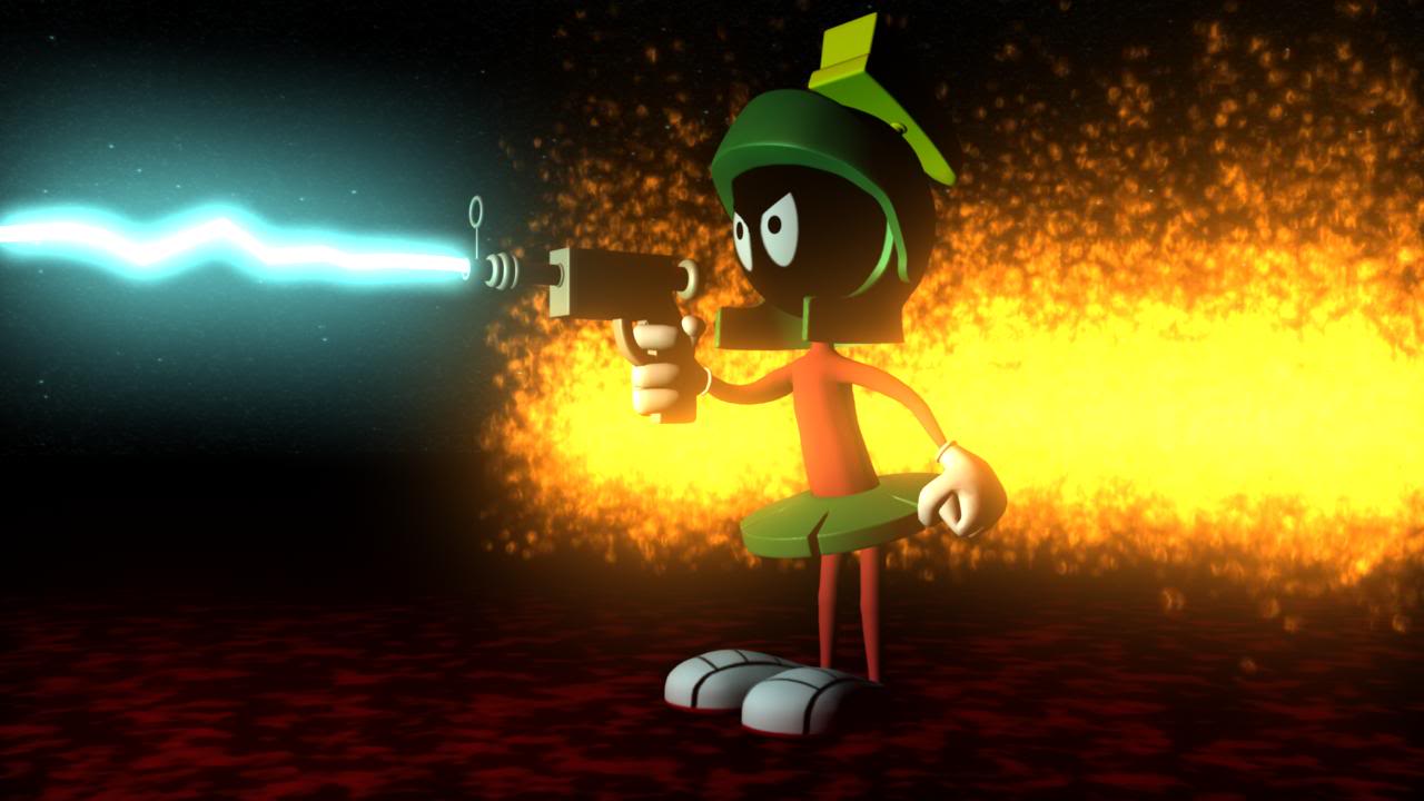 Marvin il Marziano con pistola laser, 1280x720 720p, Laptop