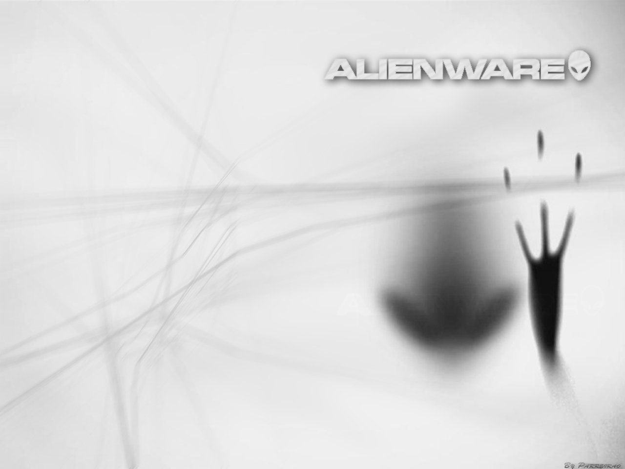 Logo Alienware bianco astratto, 1280x960 HD, Desktop