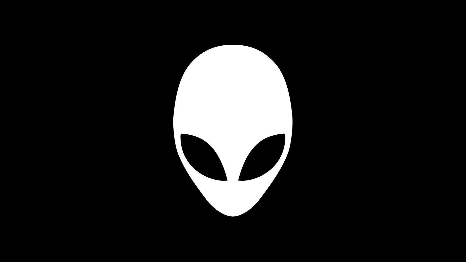 Logo Alienware bianco nero, 1920x1080 Full HD 1080p, Laptop