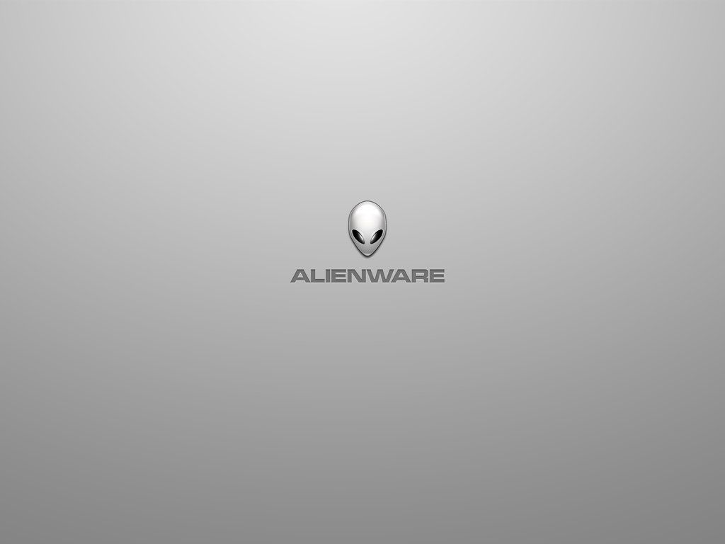 Logo Alienware bianco grigio, 1024x768 HD, Desktop