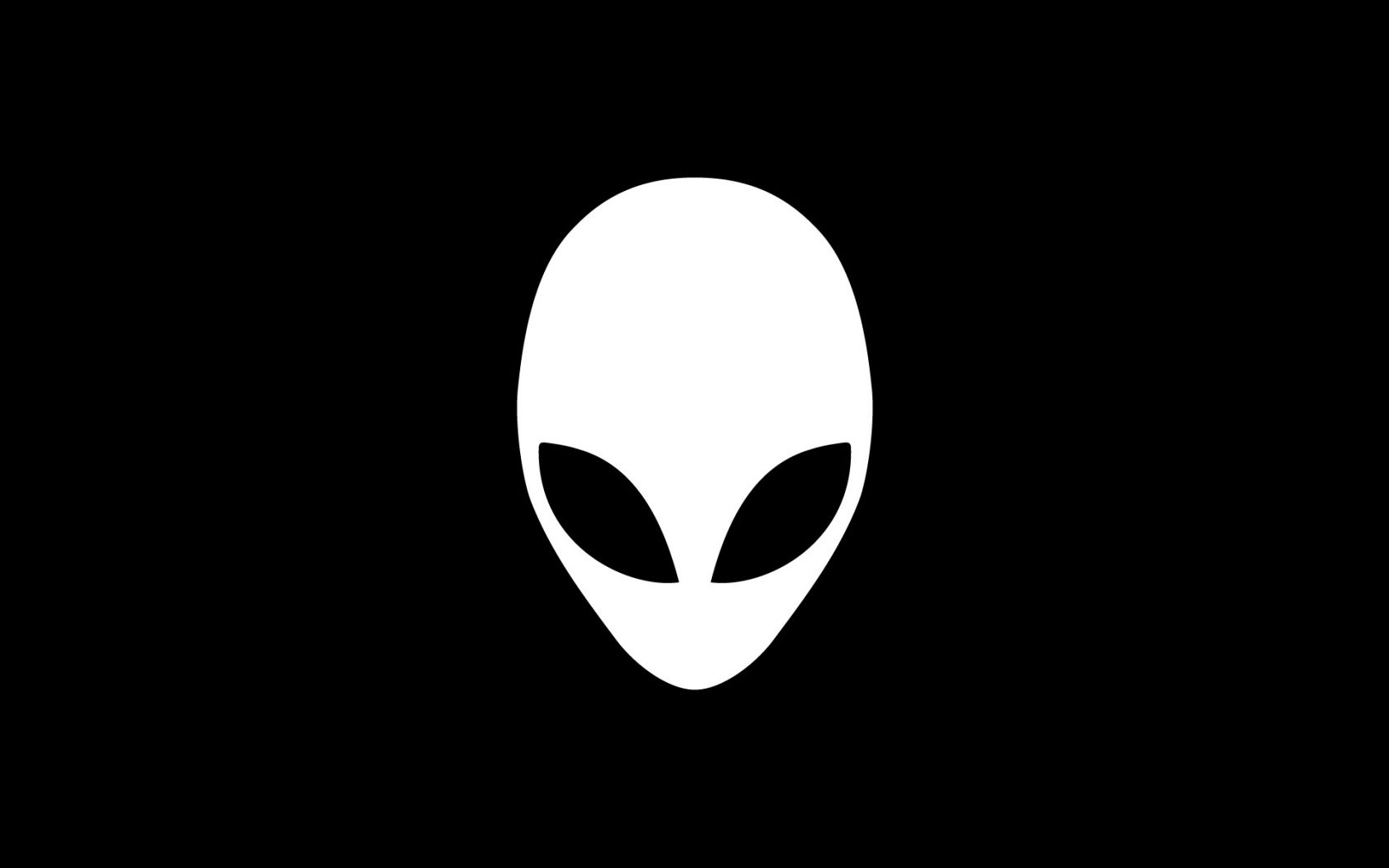 Logo Alienware bianco nero, 1680x1050 900p, PC
