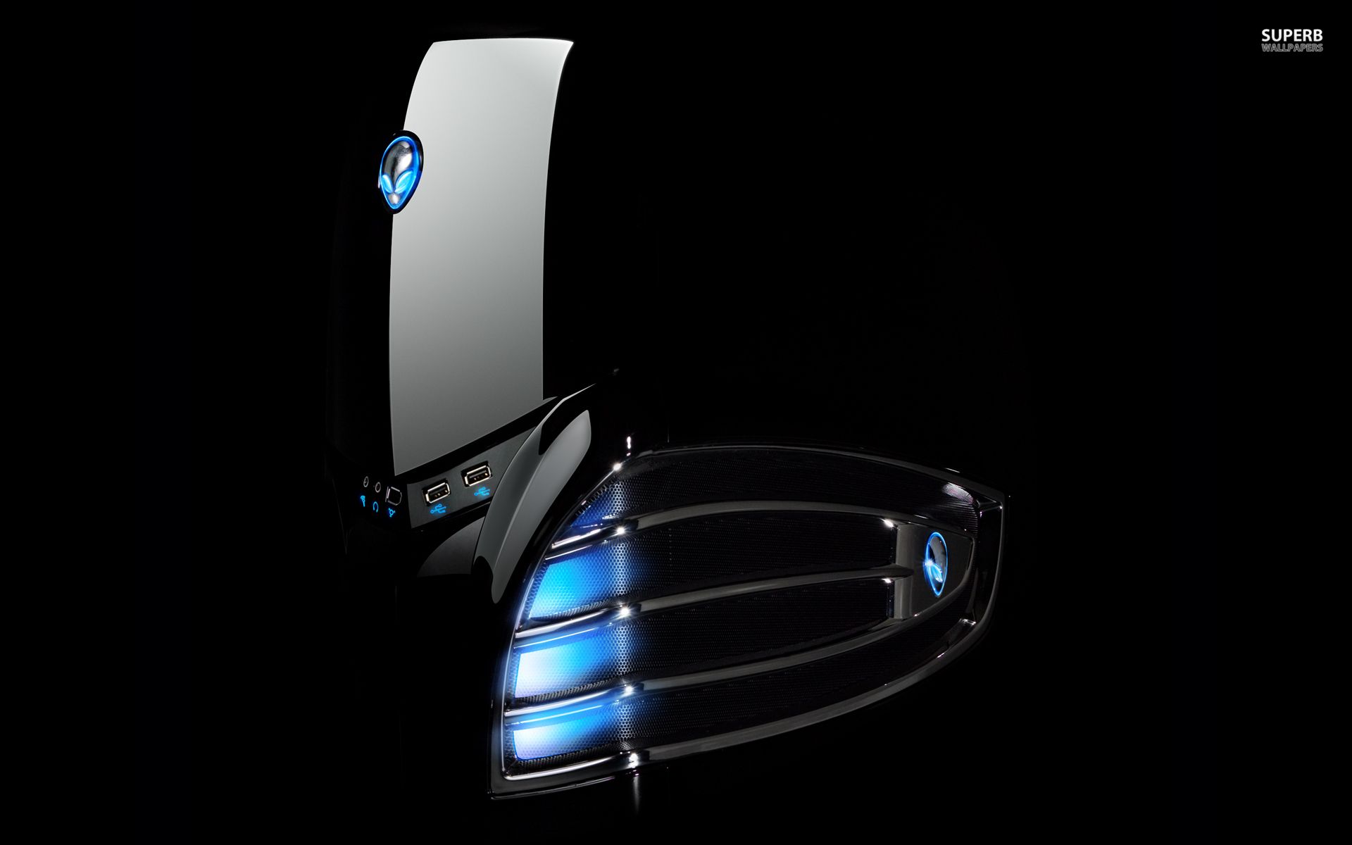 Logo Alienware bianco astratto, 1920x1200 Full HD+, Laptop