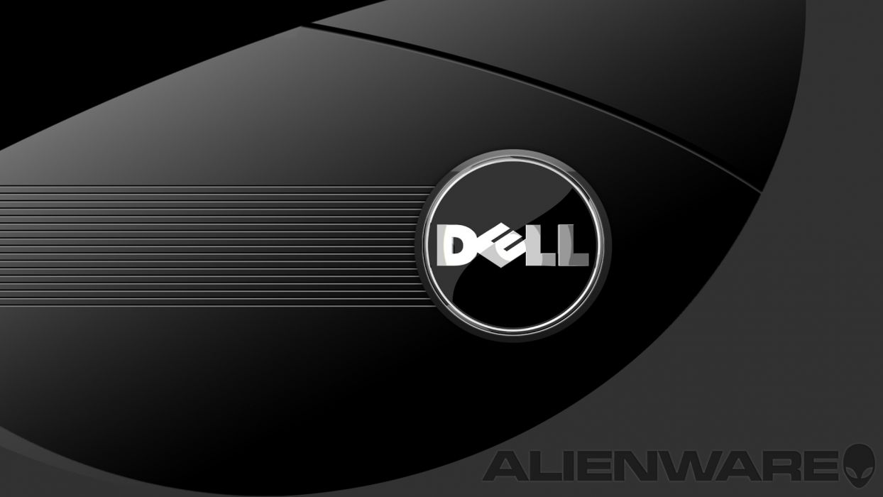 Logo Dell Alienware nero, 1244x700 HD, PC Desktop