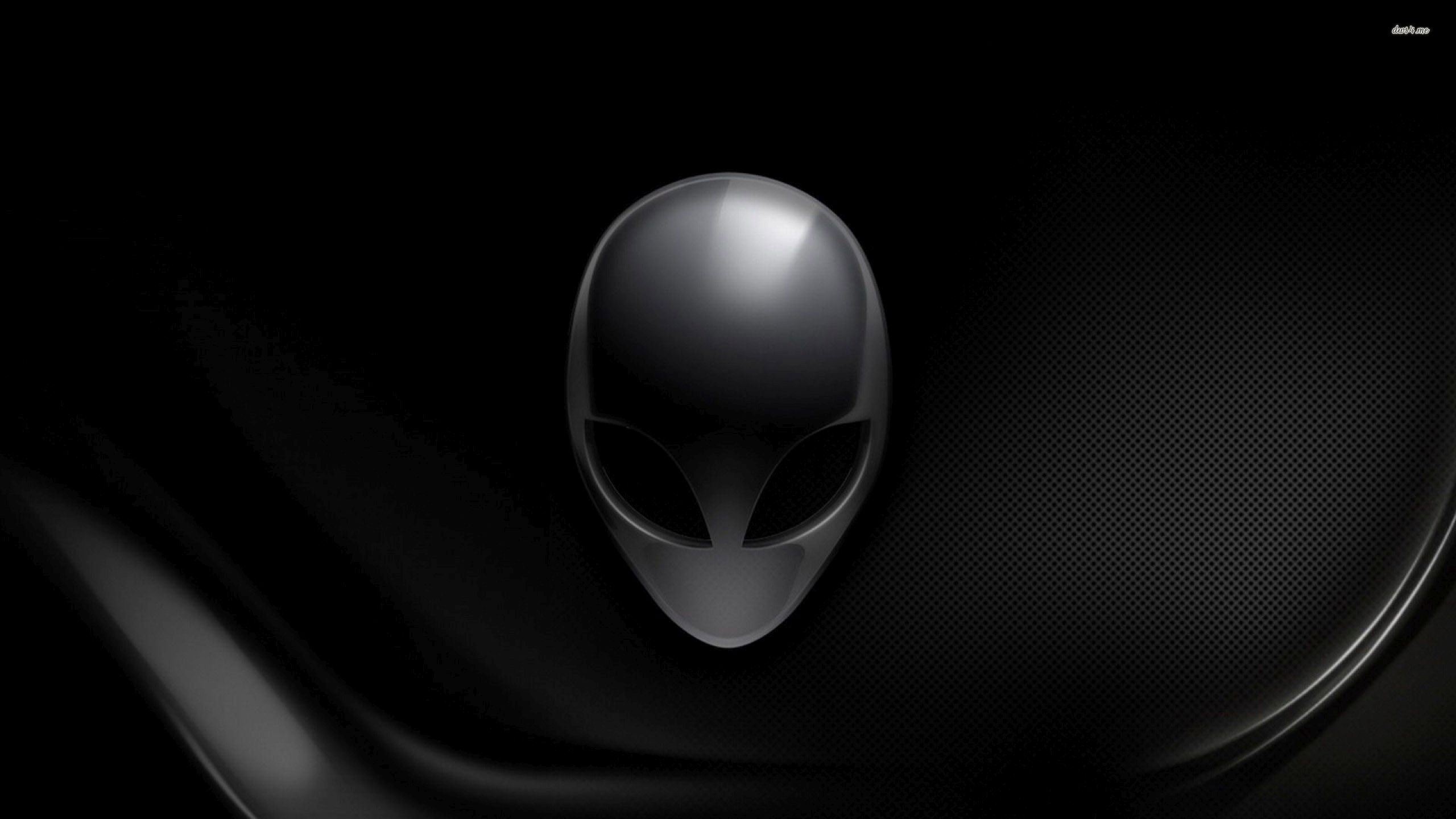 Logo Alienware testa aliena nera, 2560x1440 1440p, Desktop