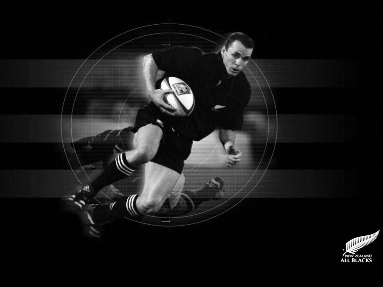 Giocatore rugby All Blacks bianco nero, 1600x1200 900p, PC