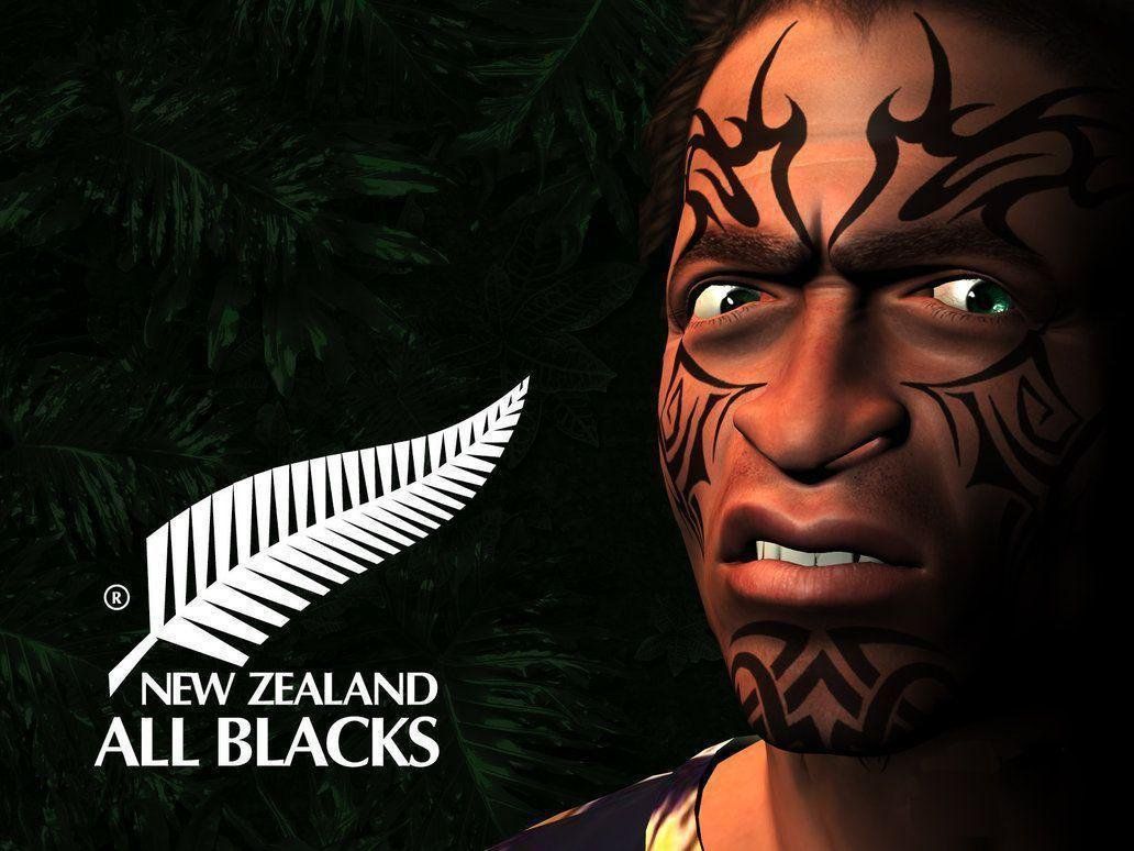 Logo All Blacks e guerriero maori, 1032x774 HD, Desktop