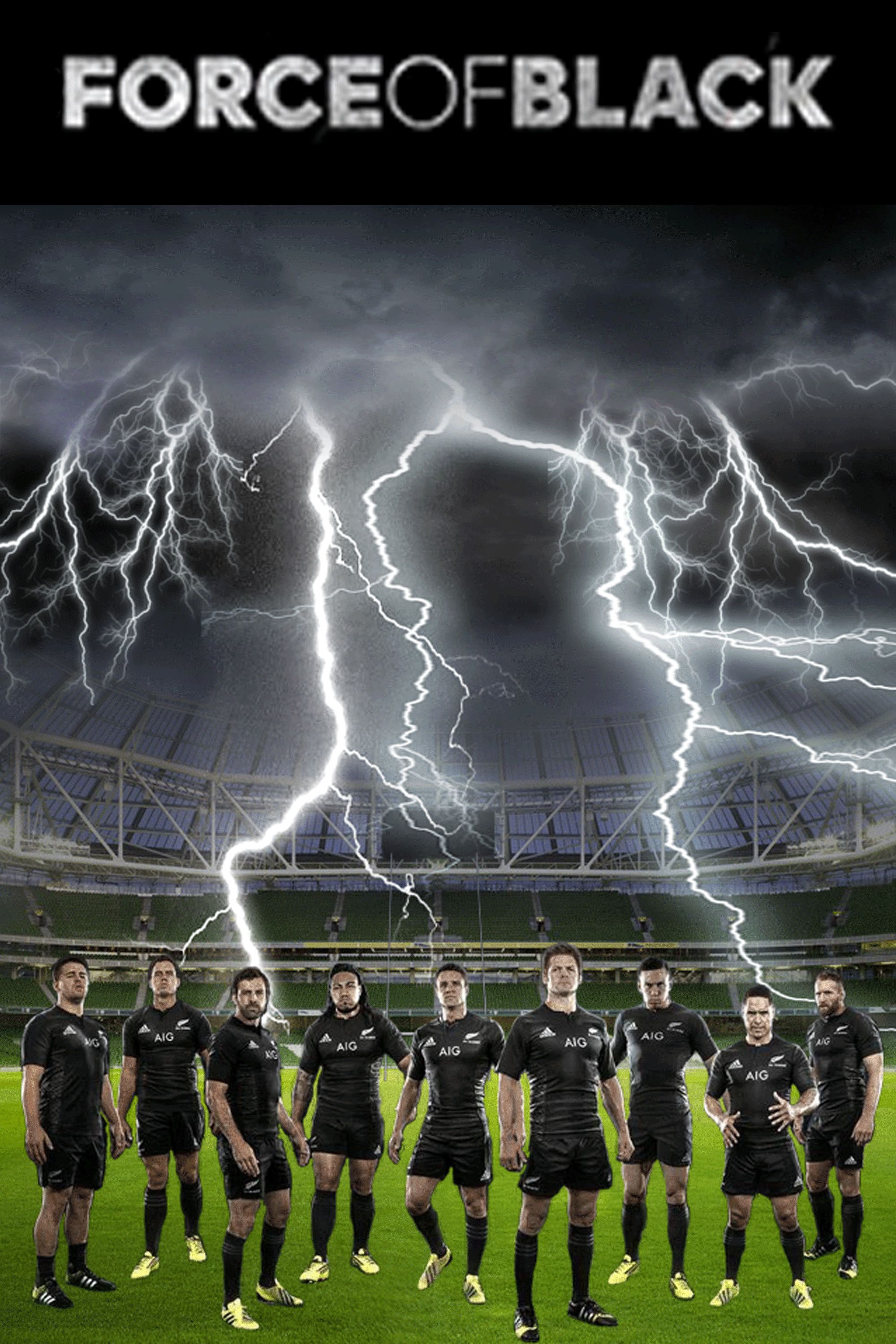 Squadra rugby All Blacks fulmini, 2000x3000 Verticale, Mobile