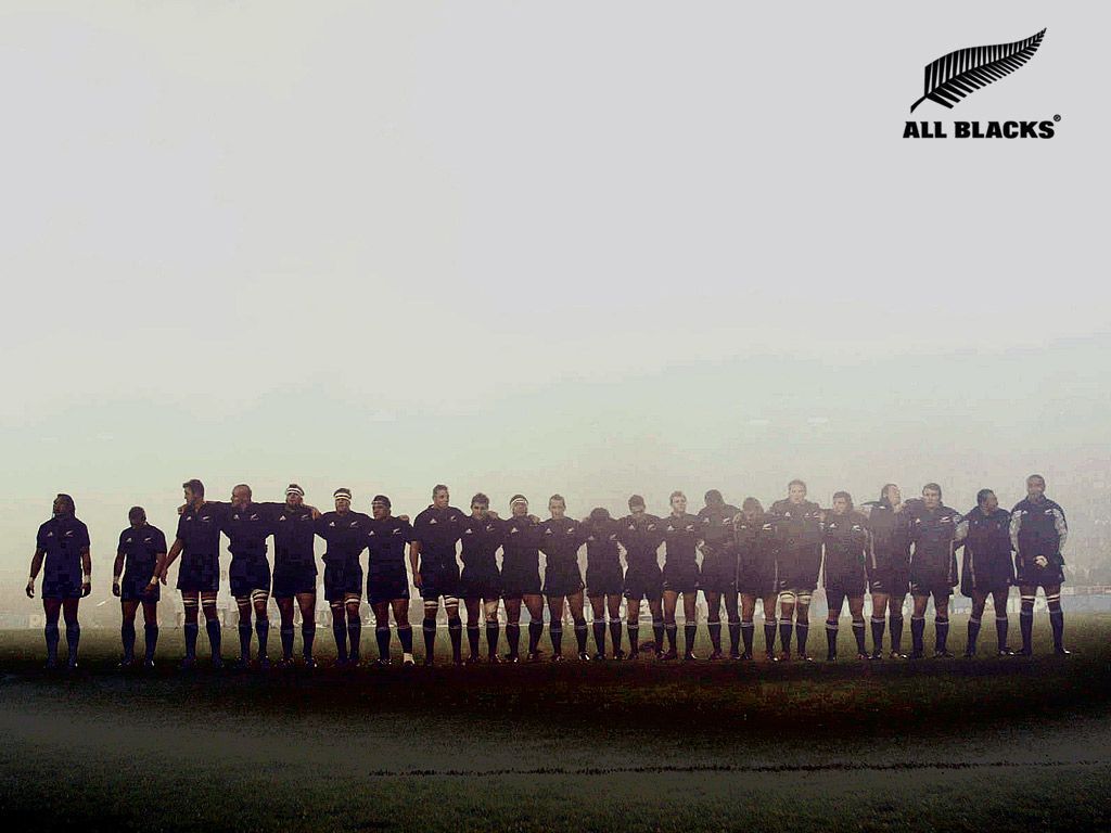 Squadra All Blacks rugby schierata, 1024x768 HD, PC Desktop