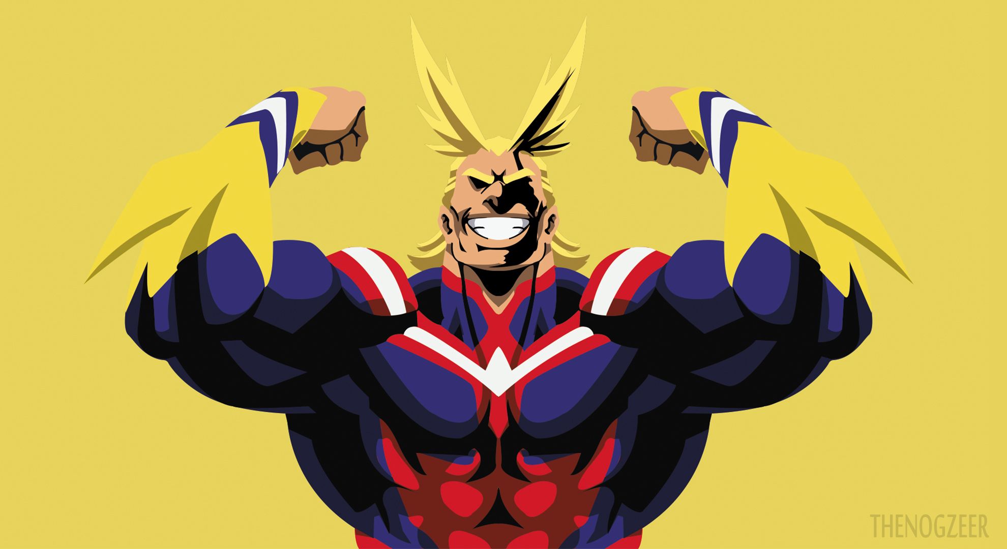 All Might My Hero Academia, anime shonen, 1980x1080 Full HD, Desktop