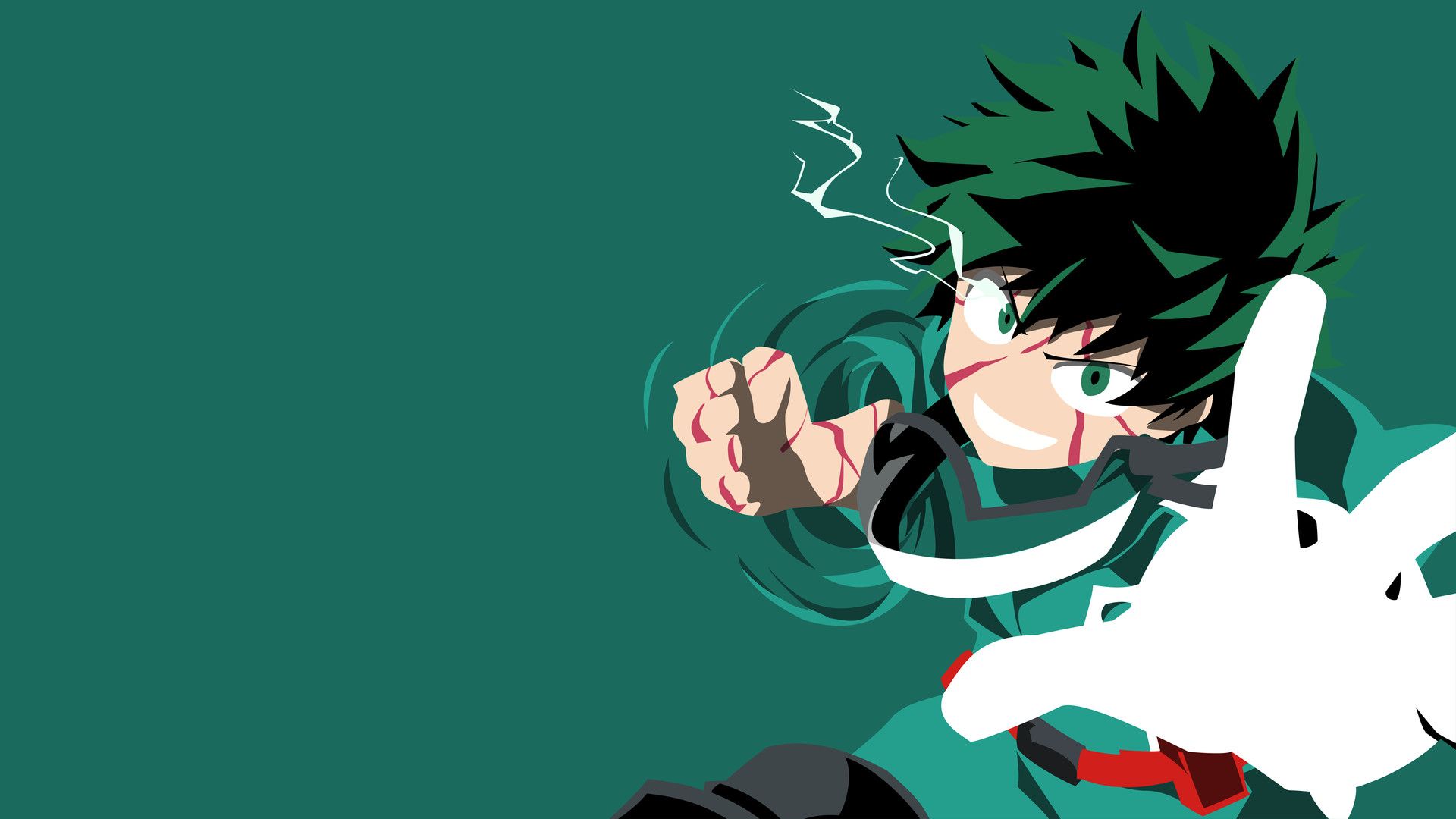 Deku My Hero Academia minimalista, 1920x1080 Full HD 1080p, Laptop