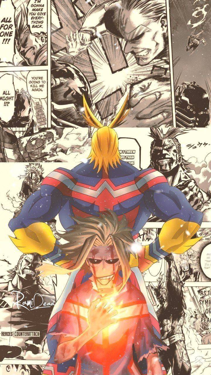 All Might My Hero Academia manga, 720x1280 Full HD Verticale, Smartphone