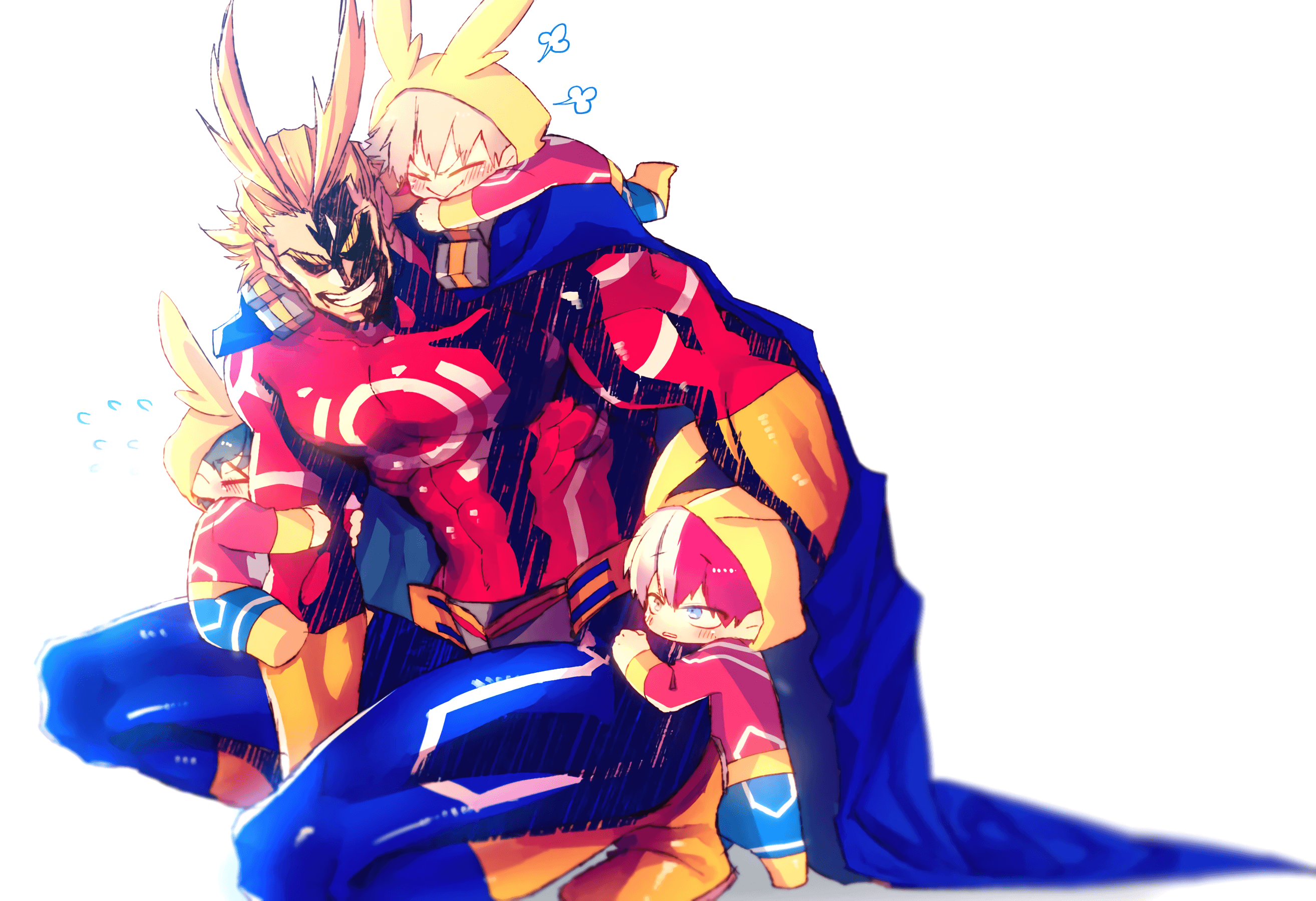 All Might con mini Deku, 2628x1800 2K+, Desktop