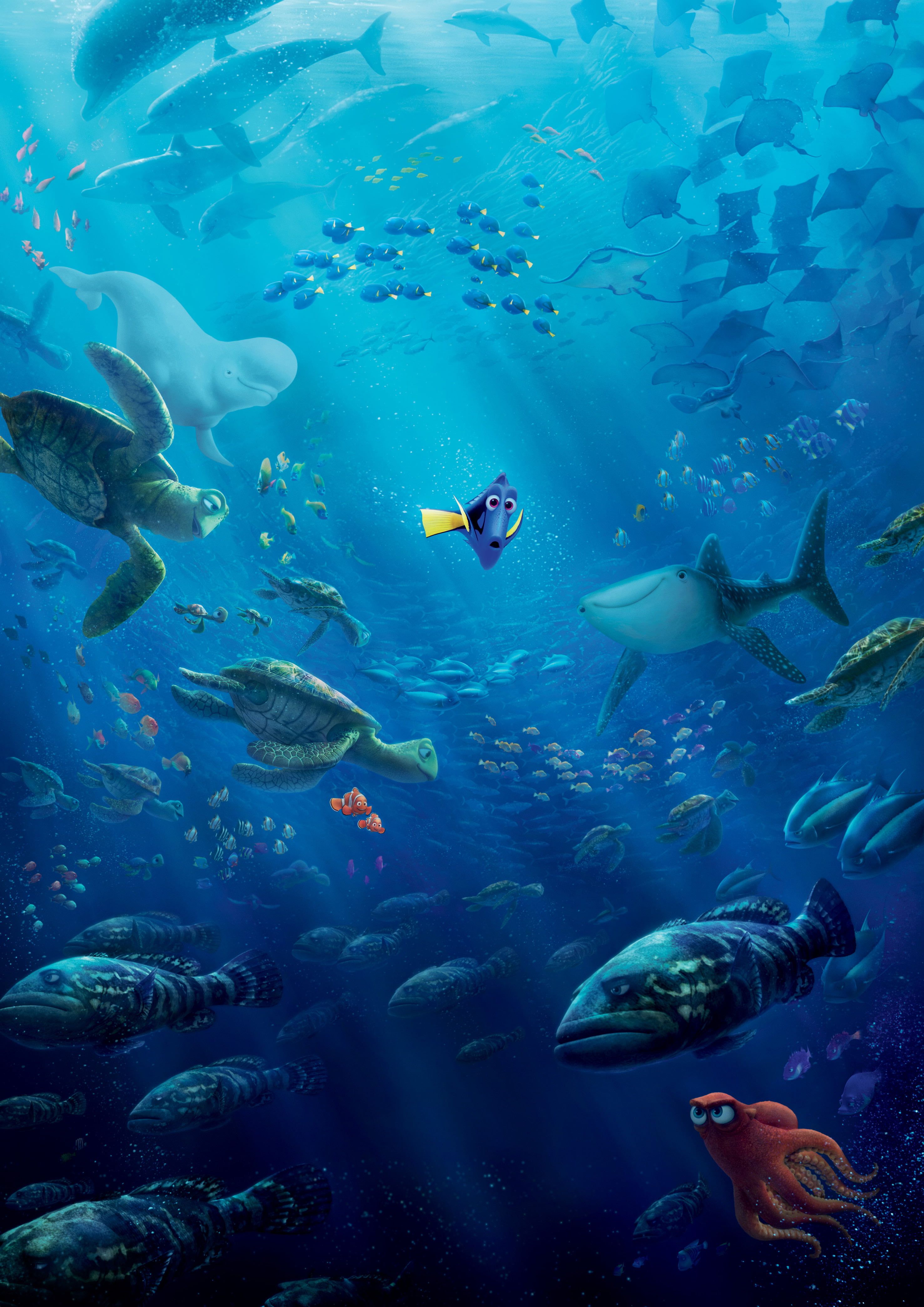 Dory Nemo oceano poster, 2953x4175 Full HD Verticale, iPhone
