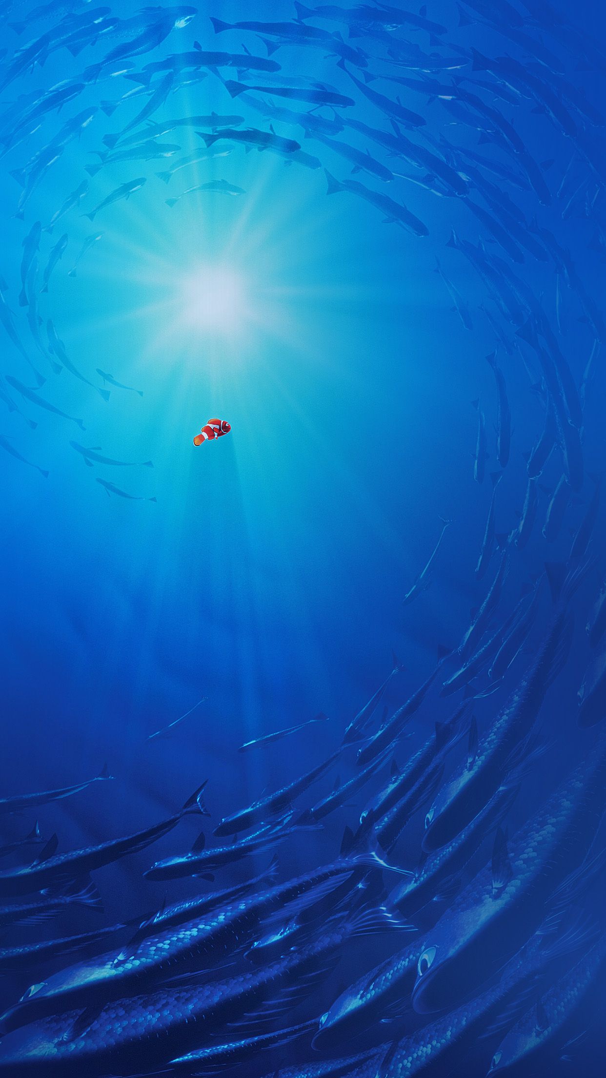 Nemo oceano blu profondo, 1242x2208 Verticale, Telefono