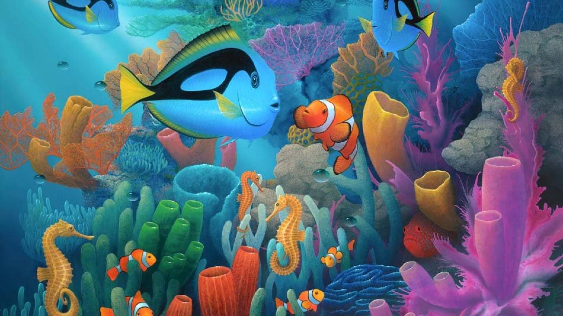 Dory e Nemo barriera corallina, 1920x1080 1080p, Desktop