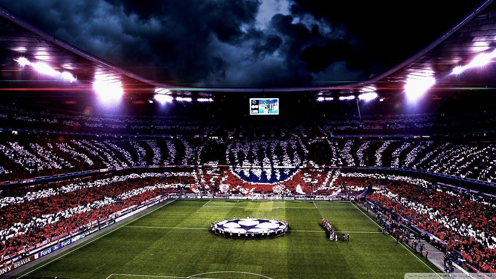 Stadio calcio Allianz Arena notte, 1920x1080 Full HD 1080p, Laptop