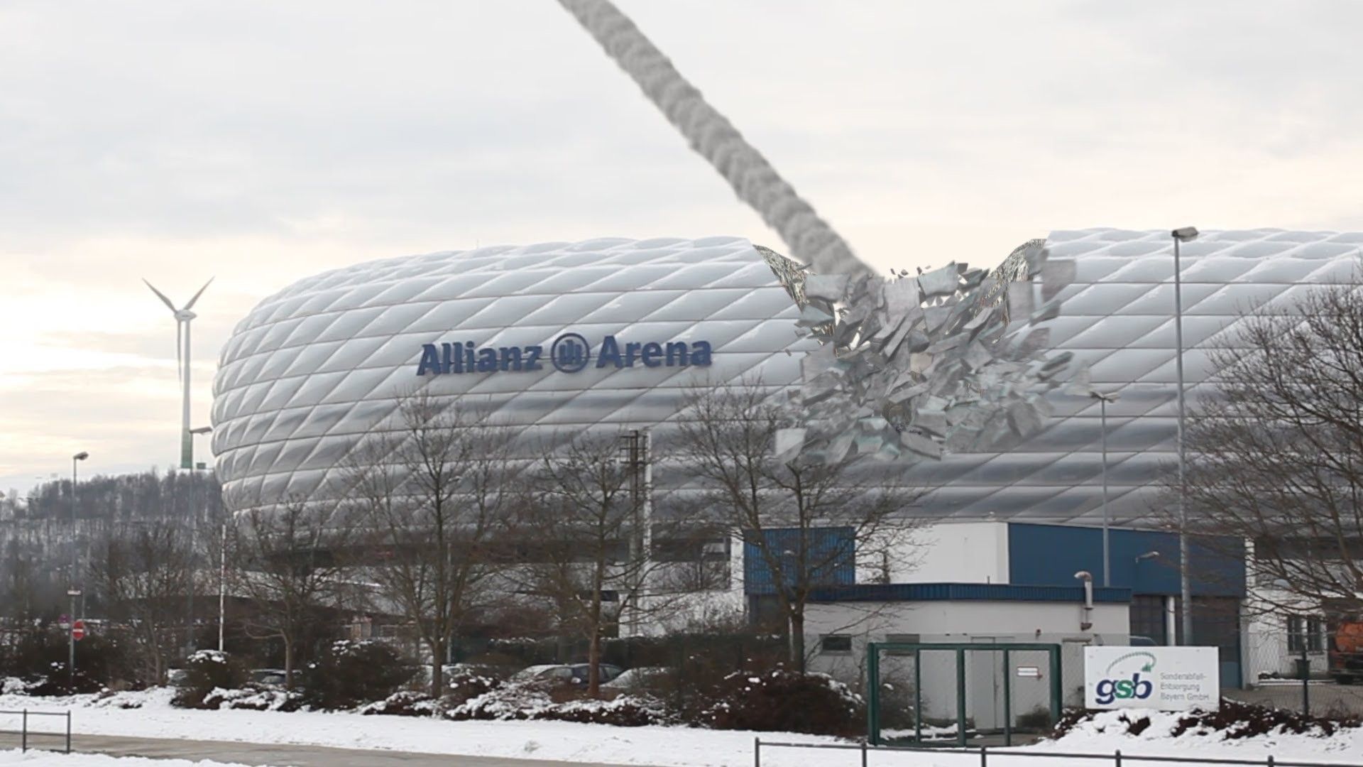 Allianz Arena innevata, 1920x1080 1080p, PC Desktop