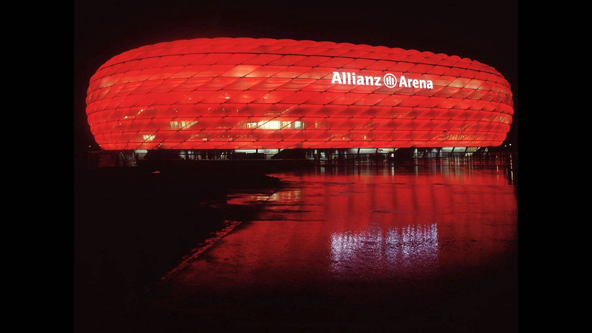 Allianz Arena illuminata rossa, 1920x1080 Full HD 1080p, Desktop