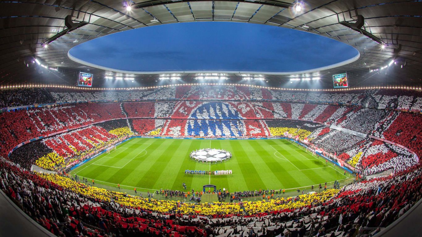 Allianz Arena stadio calcio, 1366x768 HD, Desktop