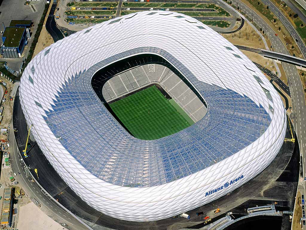 Allianz Arena vista aerea, 1024x768 HD, PC Desktop
