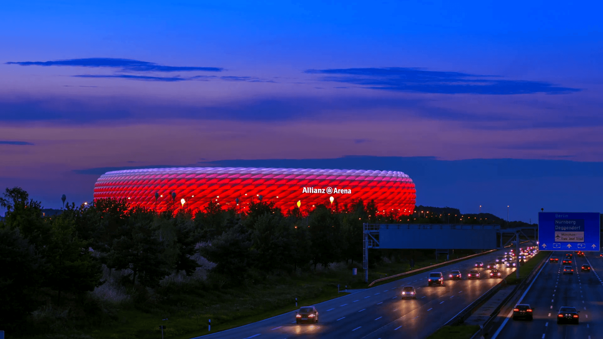 Allianz Arena stadio notturno, 1920x1080 Full HD 1080p, Laptop